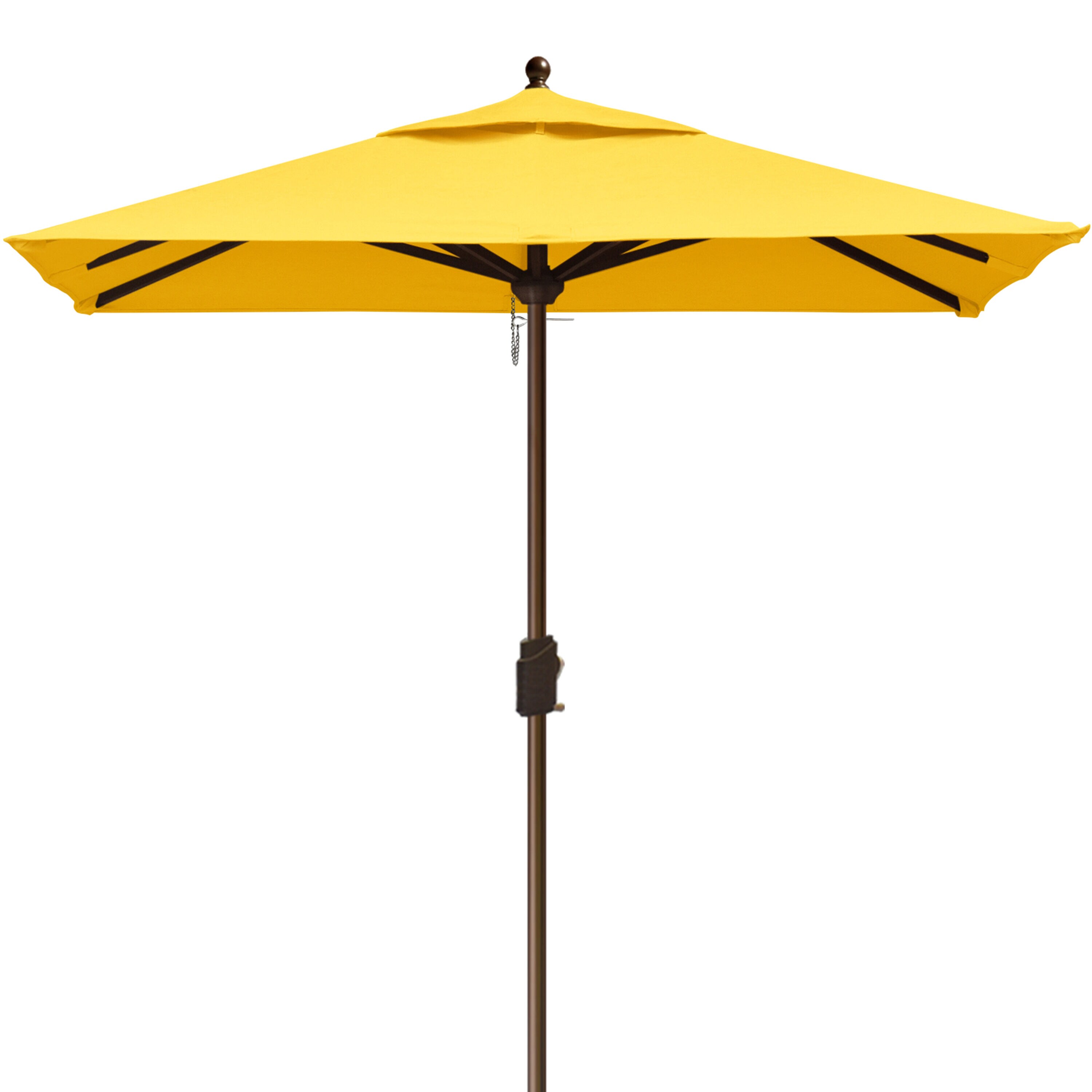 EliteShade 6 ft Yellow Rectangular Fade Resistant Market Patio Umbrella ...