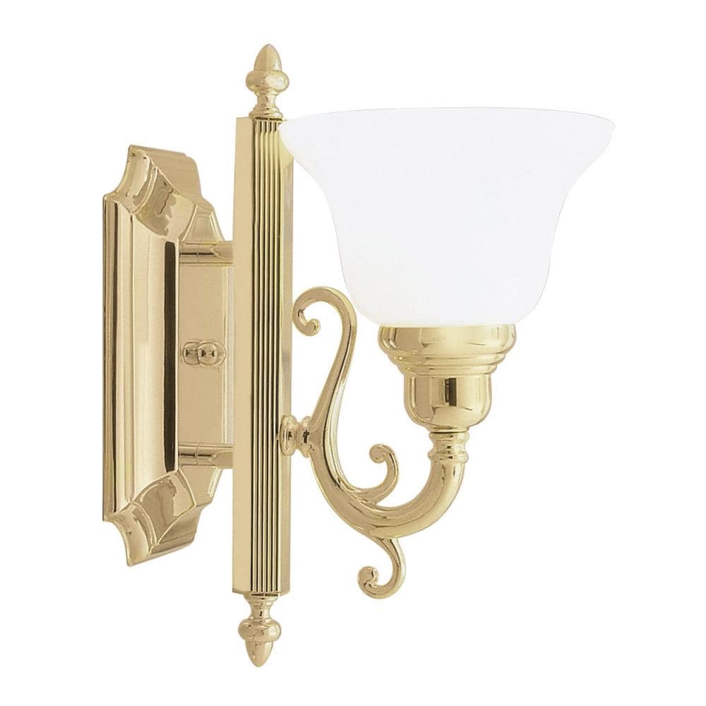 polished brass wall lights