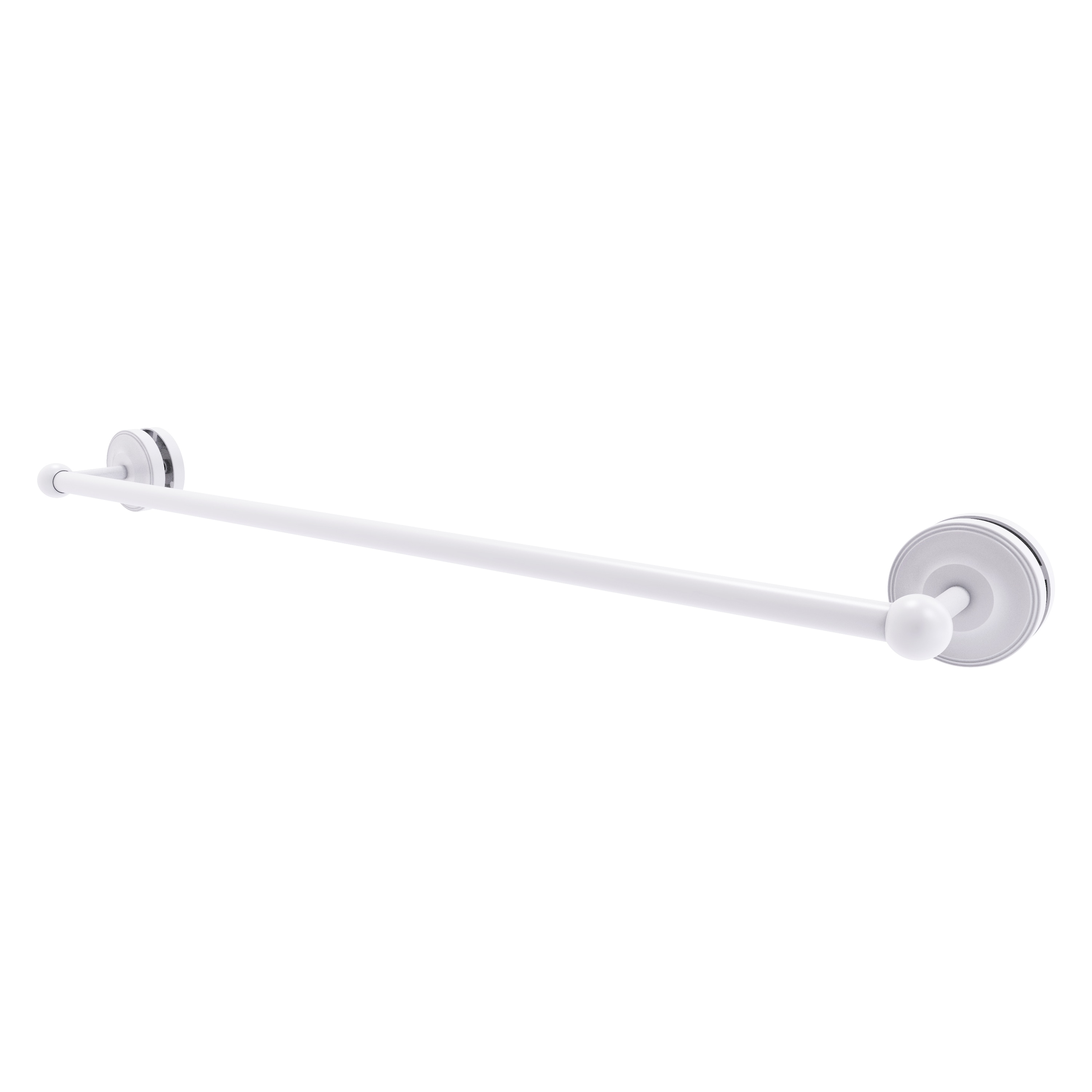 Allied Brass PR-41-SM-30-WHM Prestige Regal 30-in Matte White Wall mount Single Towel Bar