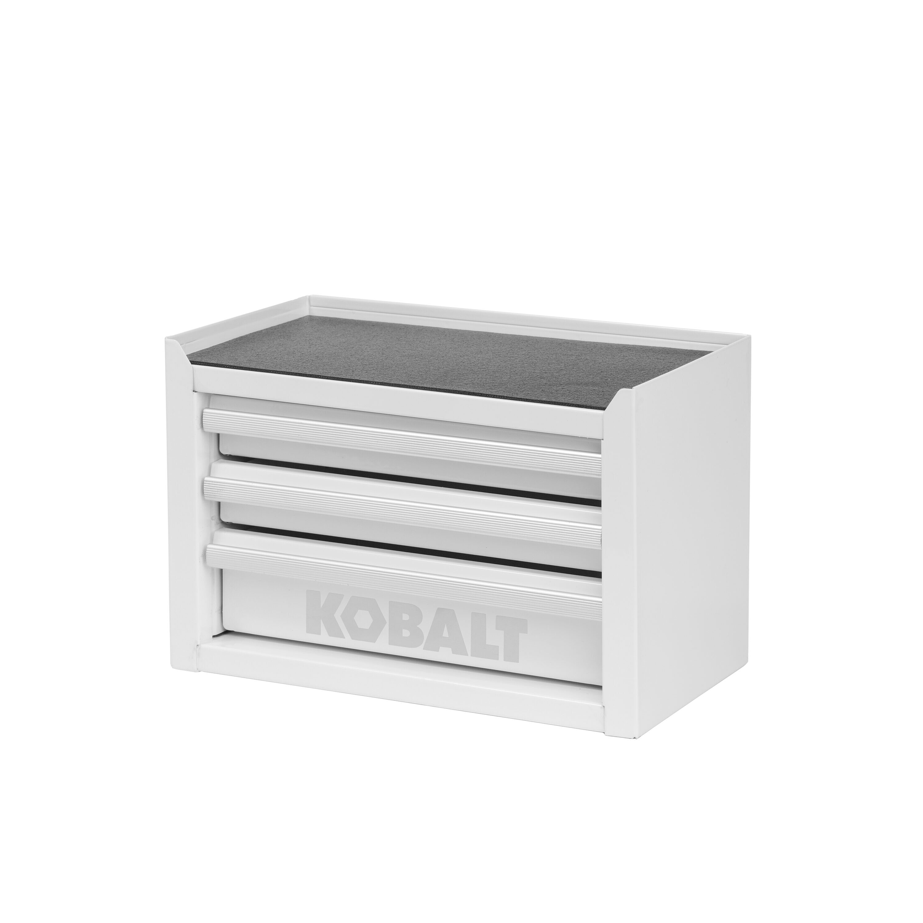 Kobalt Mini-Base 11-in W x 7.4-in H x 6.22-in D 3-Drawer White Steel Tool Box
