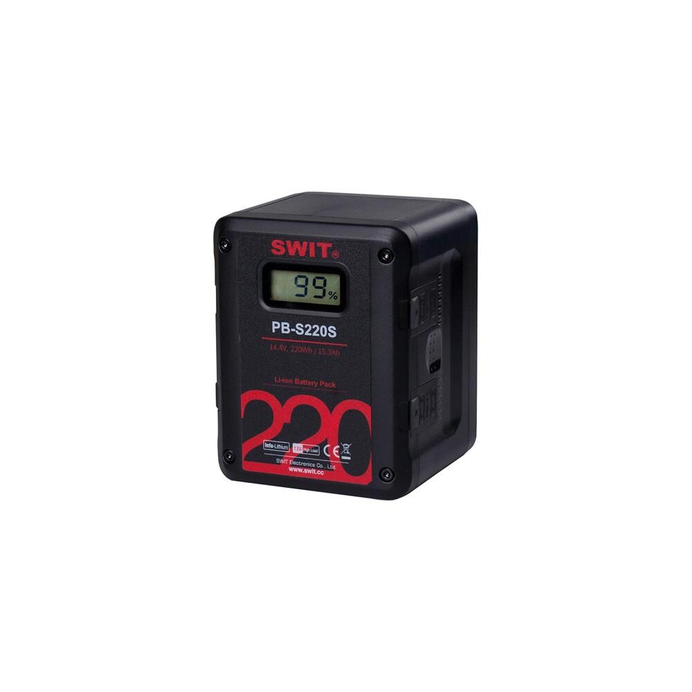 SWIT Electronics TCNCD358405  America SWIT-PB-S220S 220Wh V-Mount Li-ion Battery with Multi D-Tap Out and USB Port