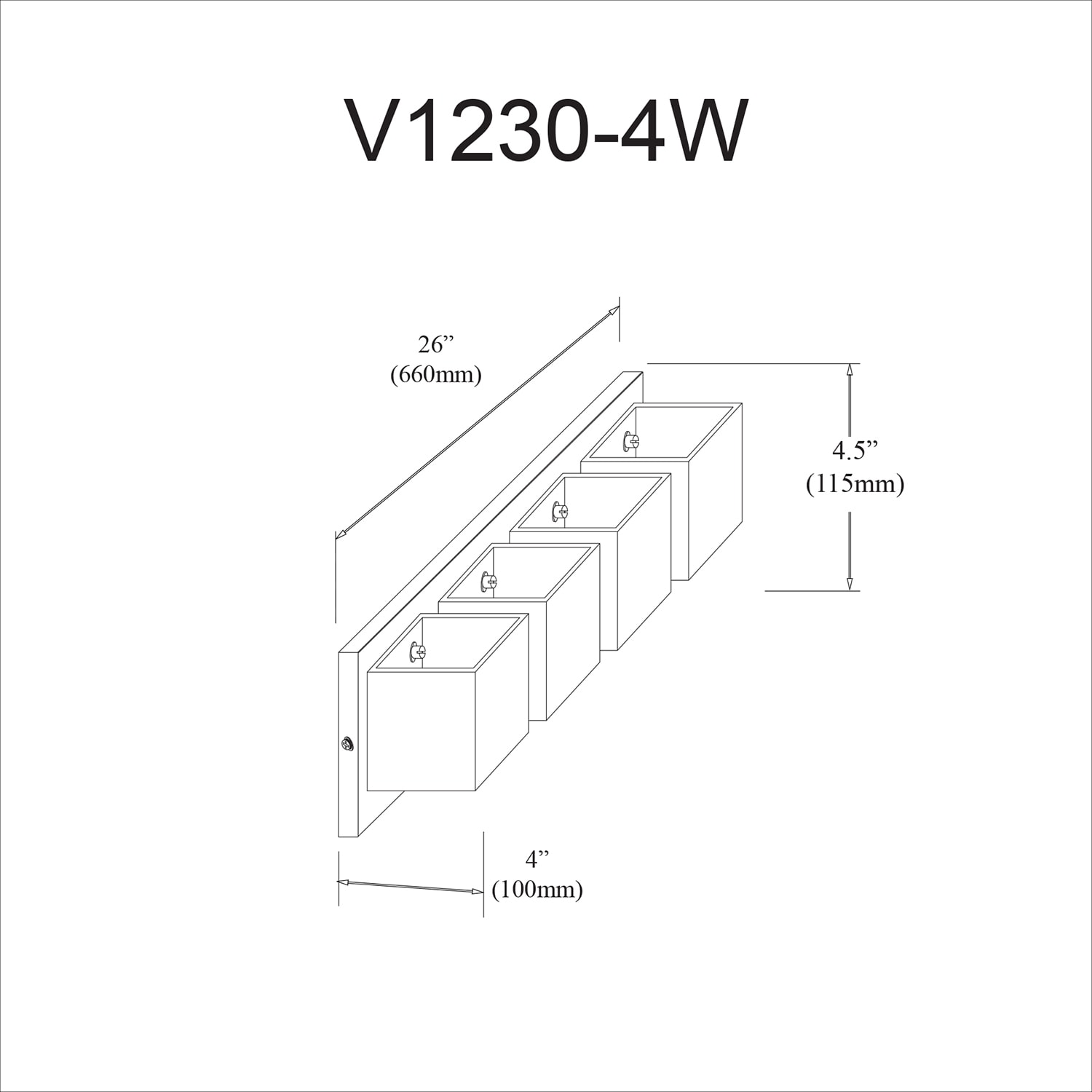 Dainolite V1230-4W-MB b089995 - View #3