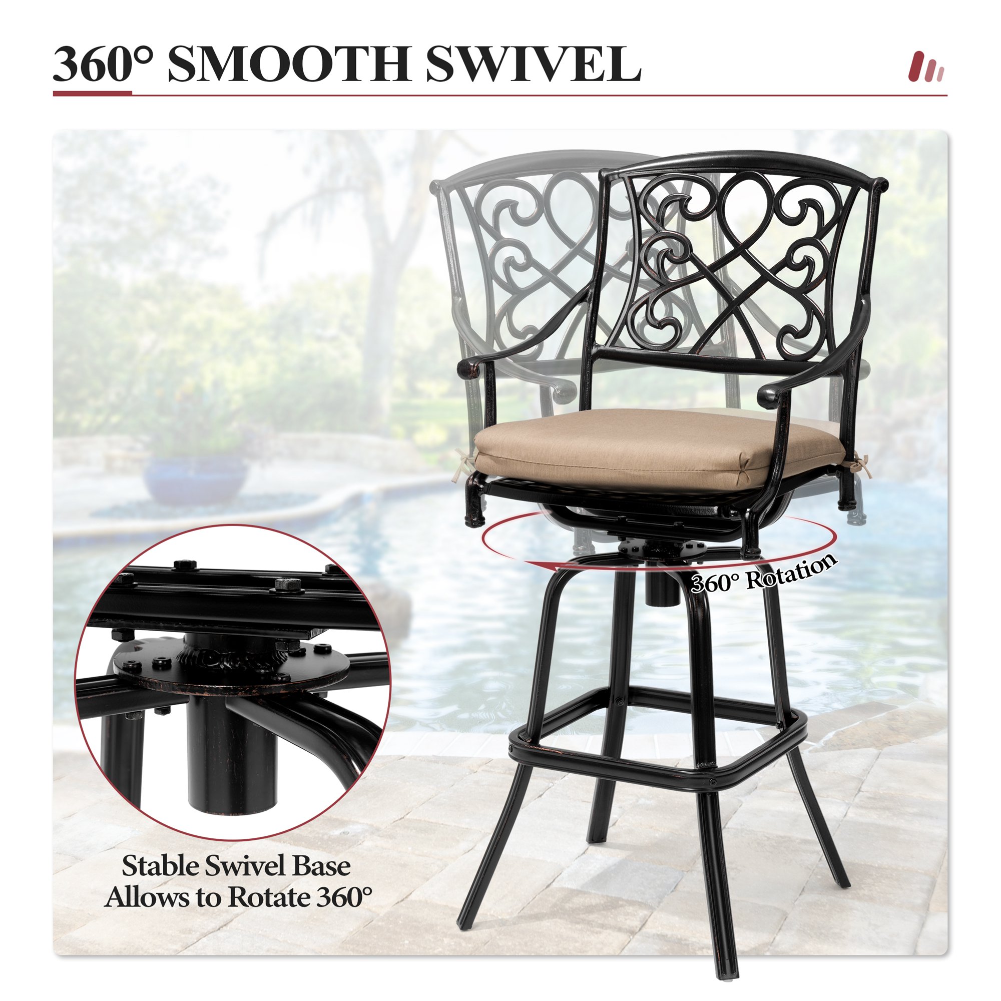 Crestlive Products CL-ST003BEI-2 Patio-Chairs - View #4