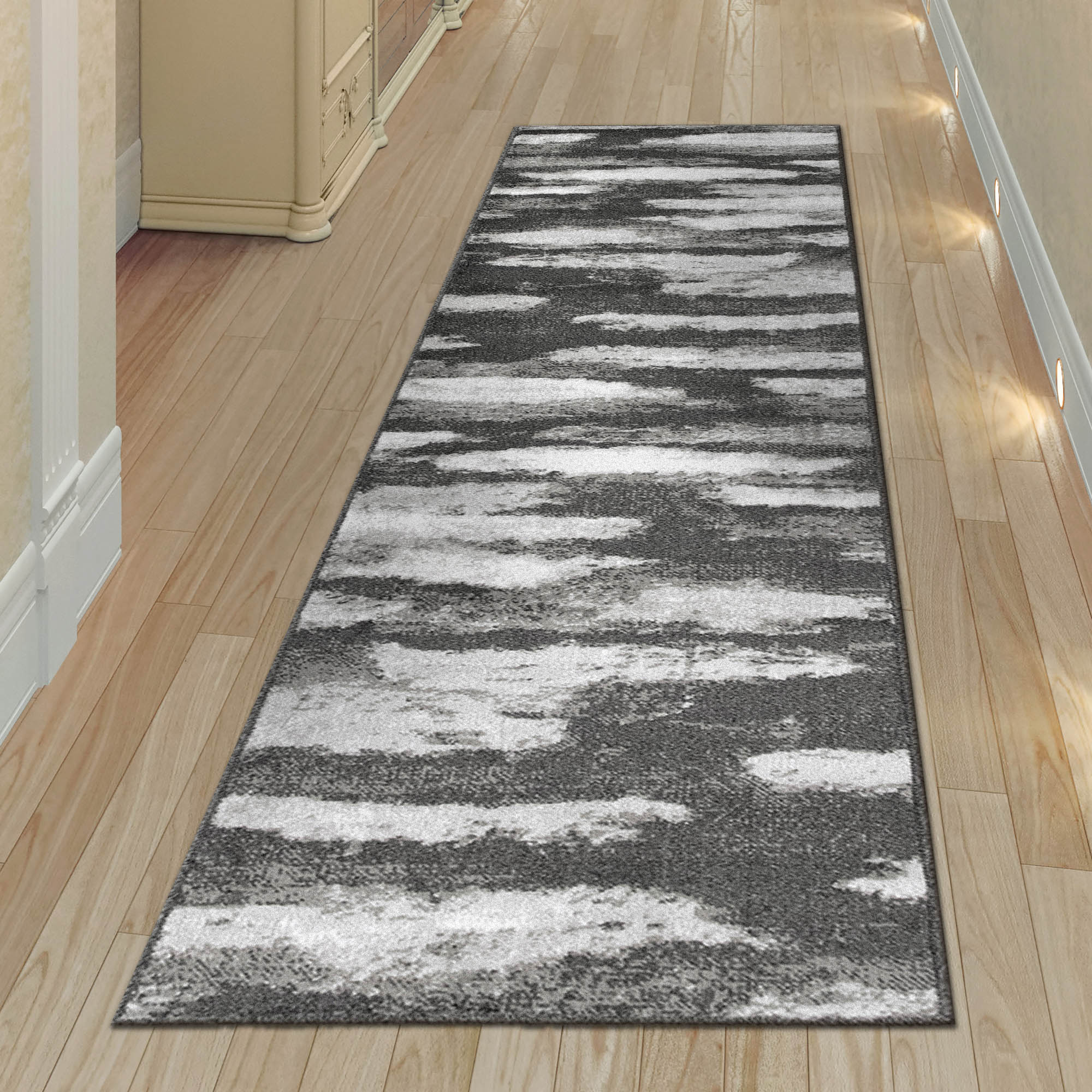 Liora Manne AROR8285103 Aurora 2 x 8 (ft) Polypropylene Blue Rectangular Indoor Abstract Runner rug