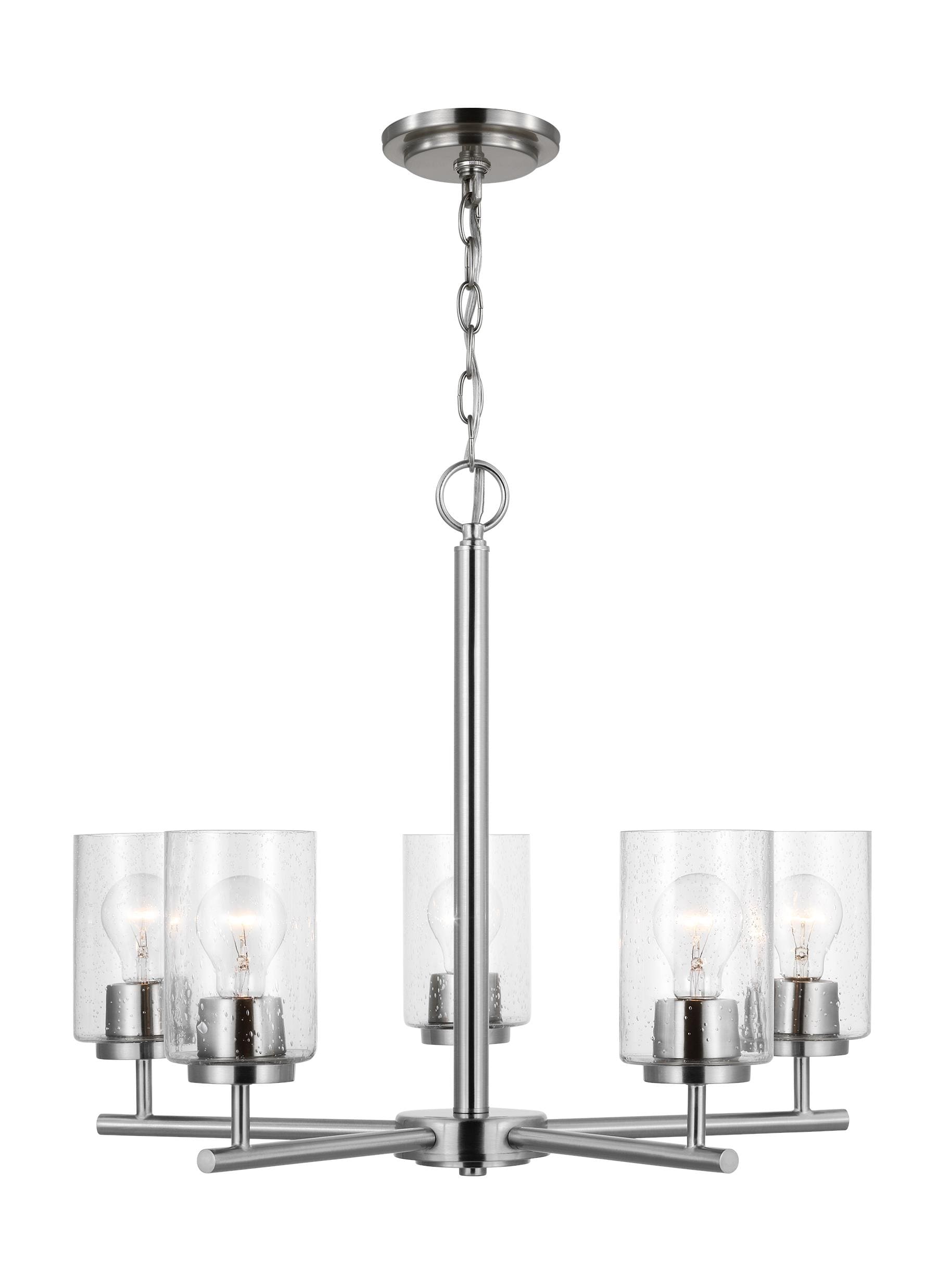 Generation Lighting 31171-962 Oslo 5 -Light Brushed Nickel Modern/contemporary For Use in Dining Rooms, Foyers, Living Rooms Chandelier