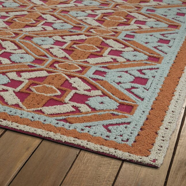Kaleen Ayrlies Garden 2 x 3 Pink Indoor/Outdoor Geometric Global Handcrafted Throw Rug Kaleen Ayrlies Garden 2 x 3 Pink Indoor/Outdoor Geometric Global Handcrafted Throw Rug