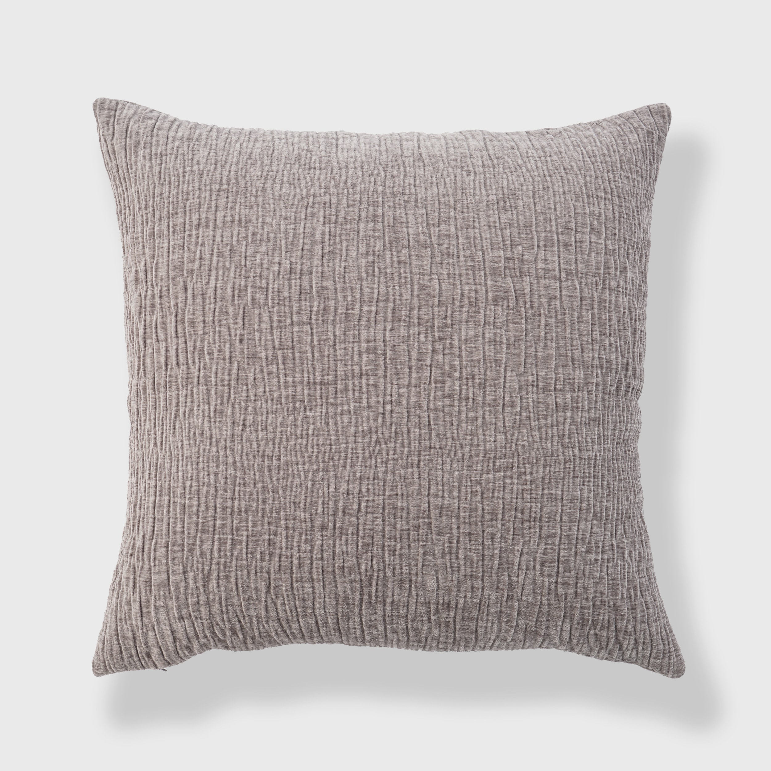 EVERGRACE 202004C03 Mabel Textured 24-in x 24-in Taupe Square Indoor Decorative Pillow