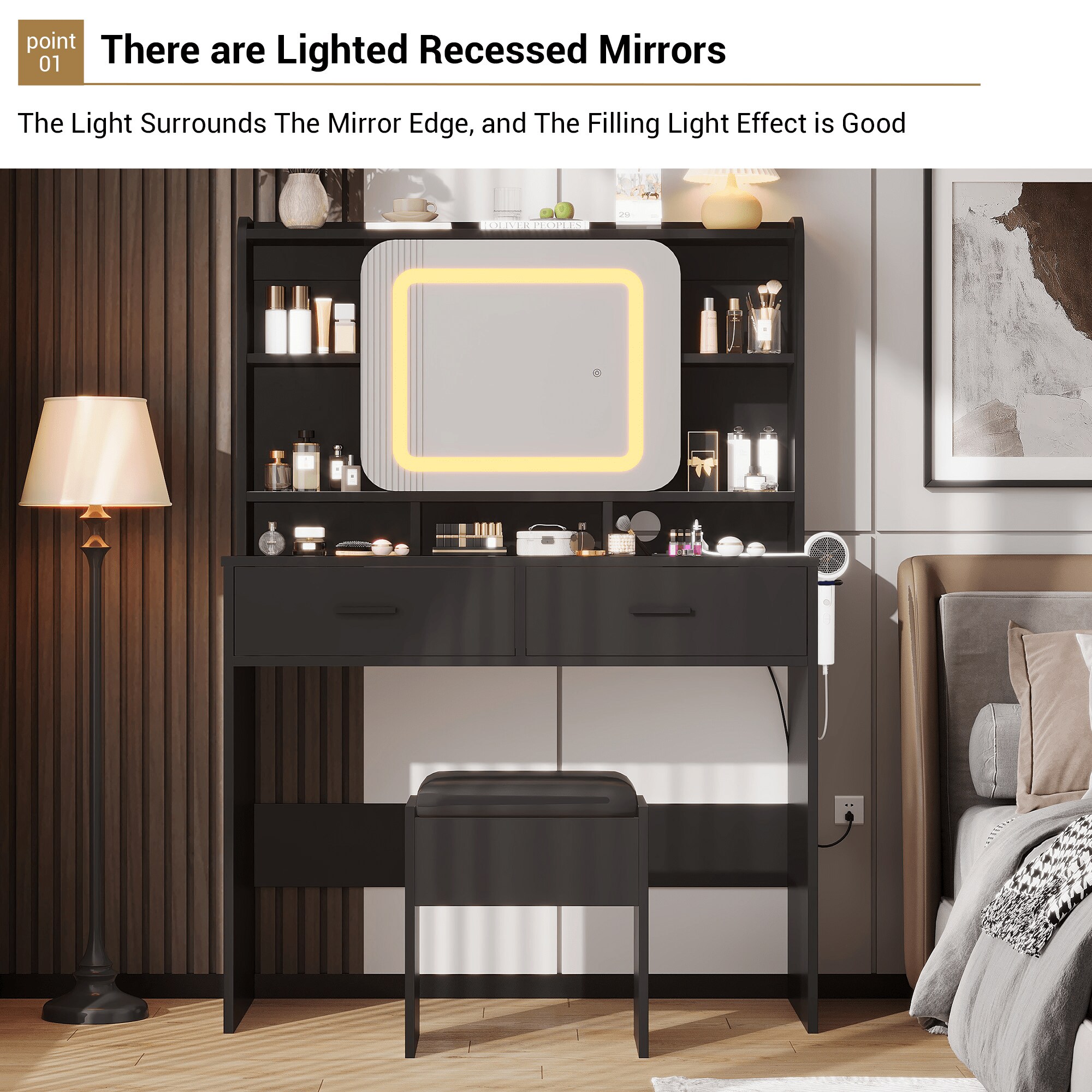 Qeetex SUN-PHO-339KFQYM Bedroom-Vanities - View #3