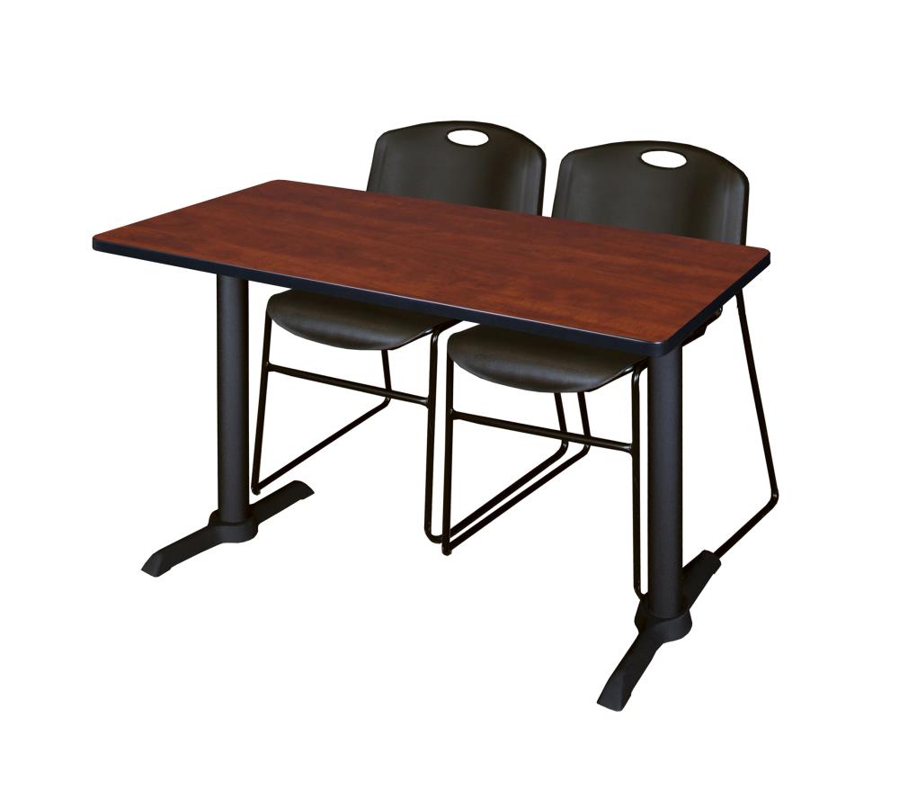 Regency MTRCT4824CH44BK Training Red 4-Person Training Table (48-in W x 29-in H)