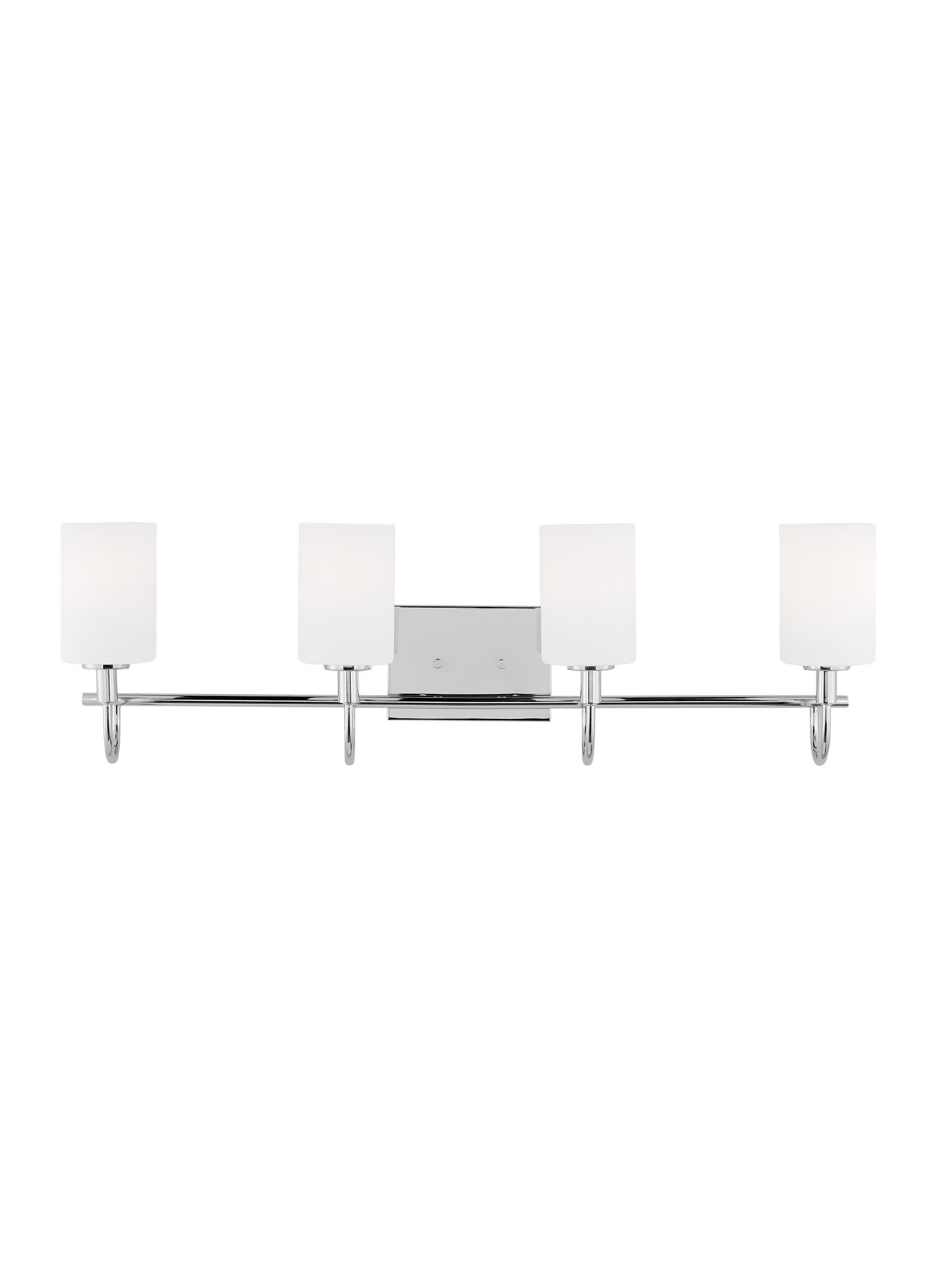 Generation Lighting 4457104EN3-05 Oak Moore 33.88-in 4 -Light Chrome Traditional Vanity light