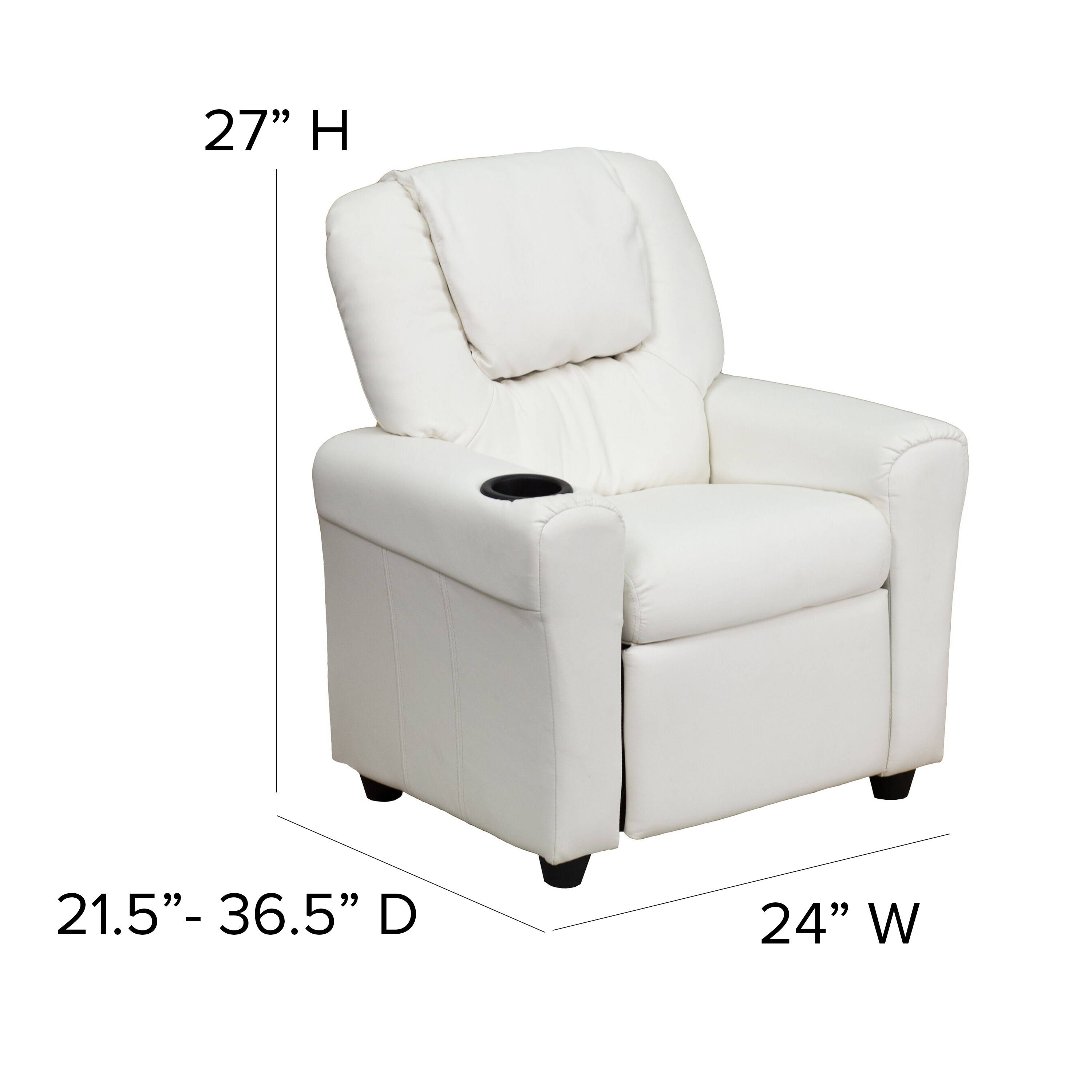 recliner white accent chair