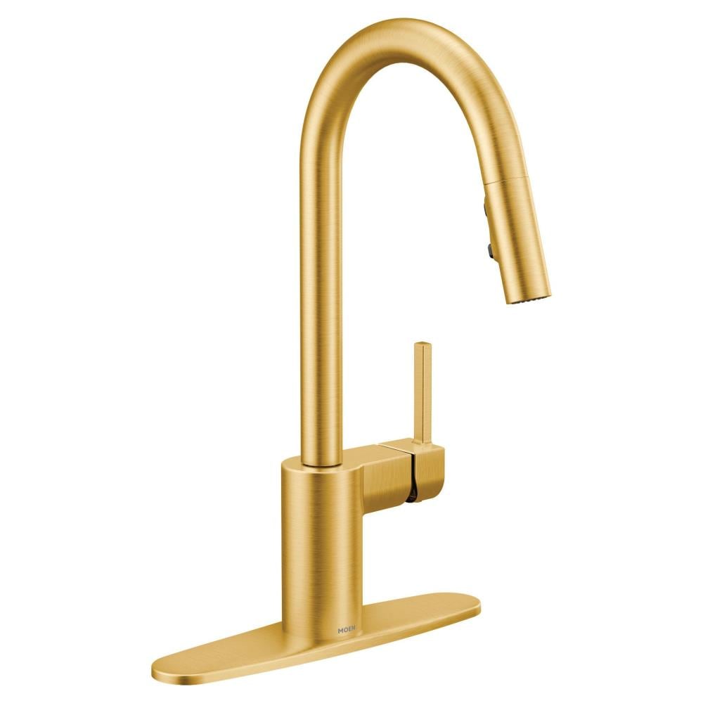 Moen Align Brushed Gold Single Handle Pull Down Kitchen Faucet With   40847067 