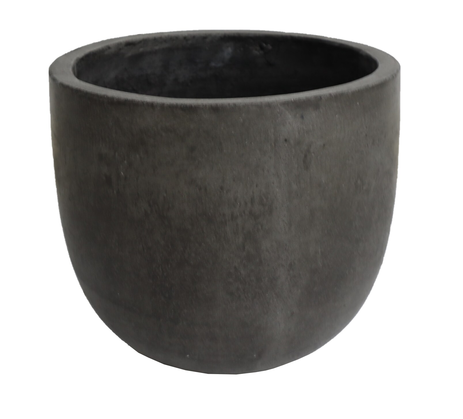 allen + roth Round 17.7-in W x 16.9-in H Gray Cement Outdoor Planter at ...