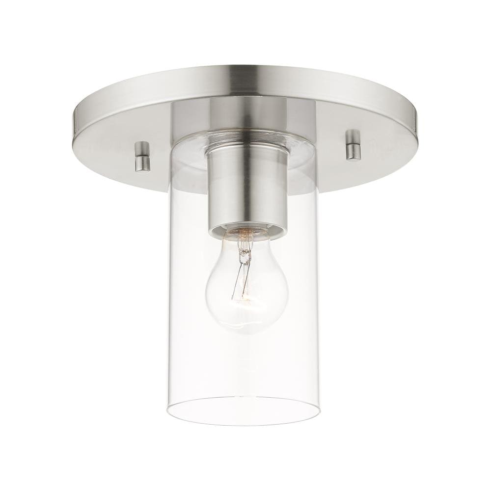 Zurich 9'' Brushed Nickel Modern Flush Mount Light