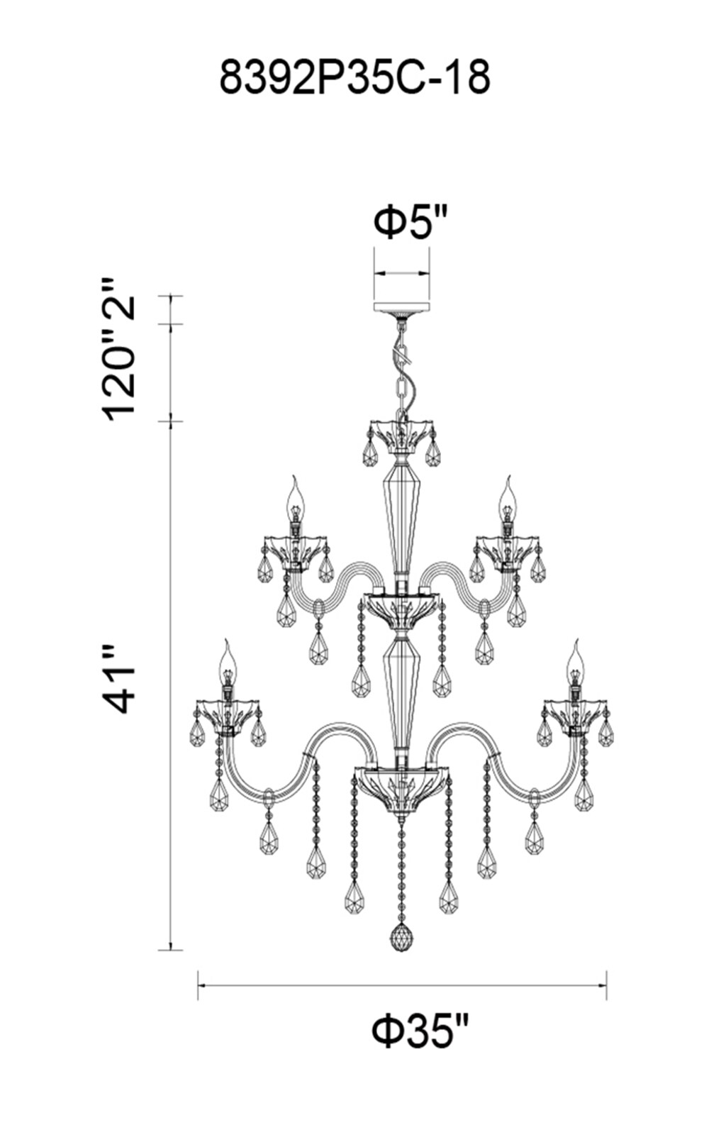 CWI Lighting 8392P35C-18 b090015 - View #2