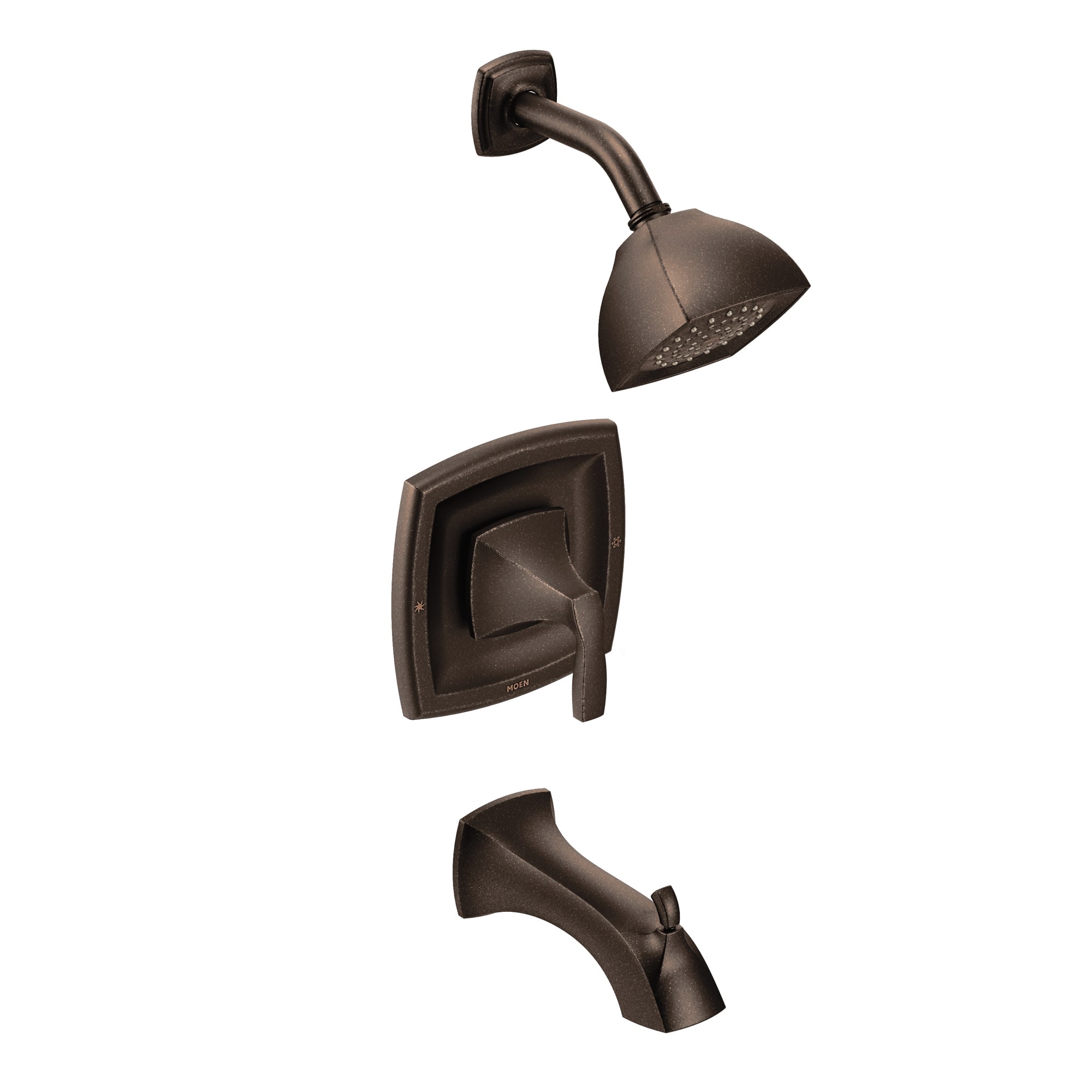 Moen T2693EPORB Voss Oil-rubbed bronze 1-handle Single function 4.06-Inches Round Bathtub and shower Faucet