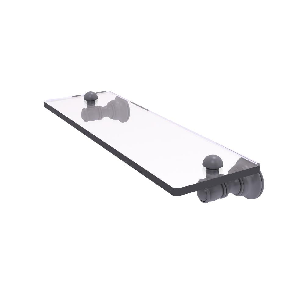 Allied Brass CL-1-16-GYM Carolina Matte Gray Wall mount Bathroom Shelf ( 16-in x 2.4-in x 5-in )