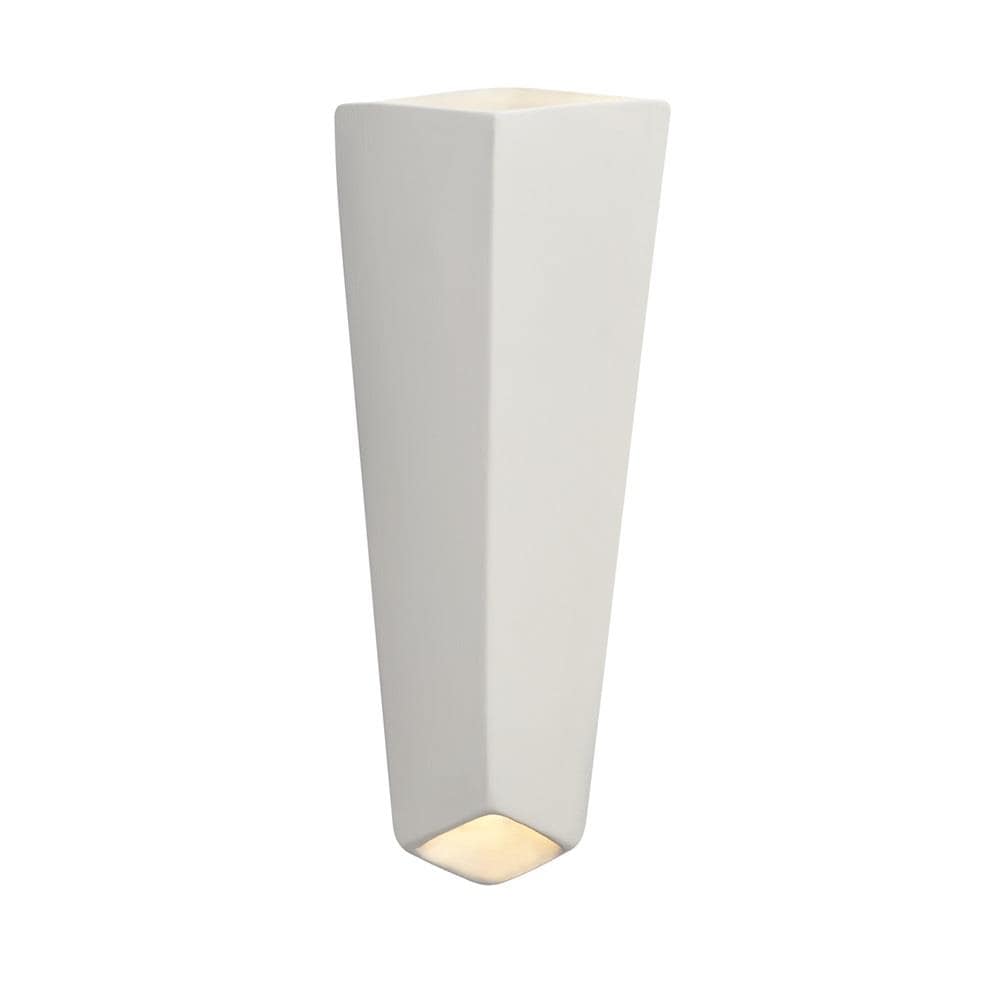 Justice Design Group CER-5825-BIS Ambiance 7-in W 1 -Light White Transitional Integrated LED Wall Sconce