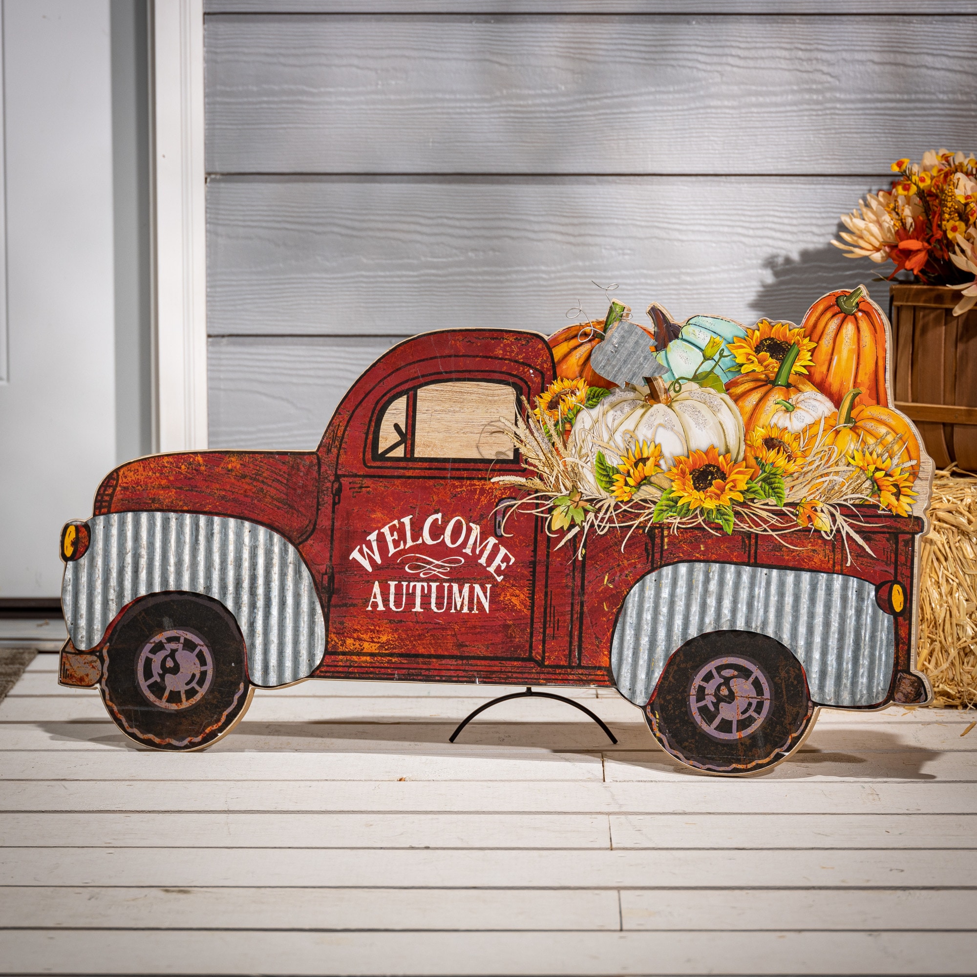 Welcome Fall with a Vintage Truck Filled With Pumpkins On a Fun