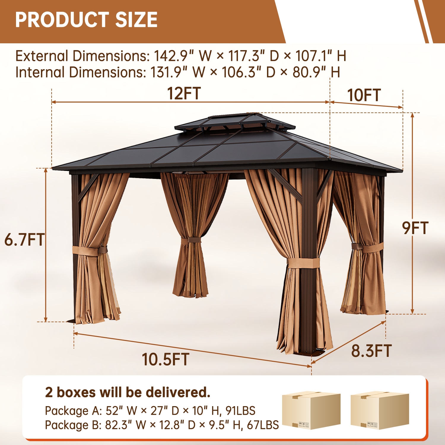 AOXUN G30004 Wood-Resin-Gazebos - View #8