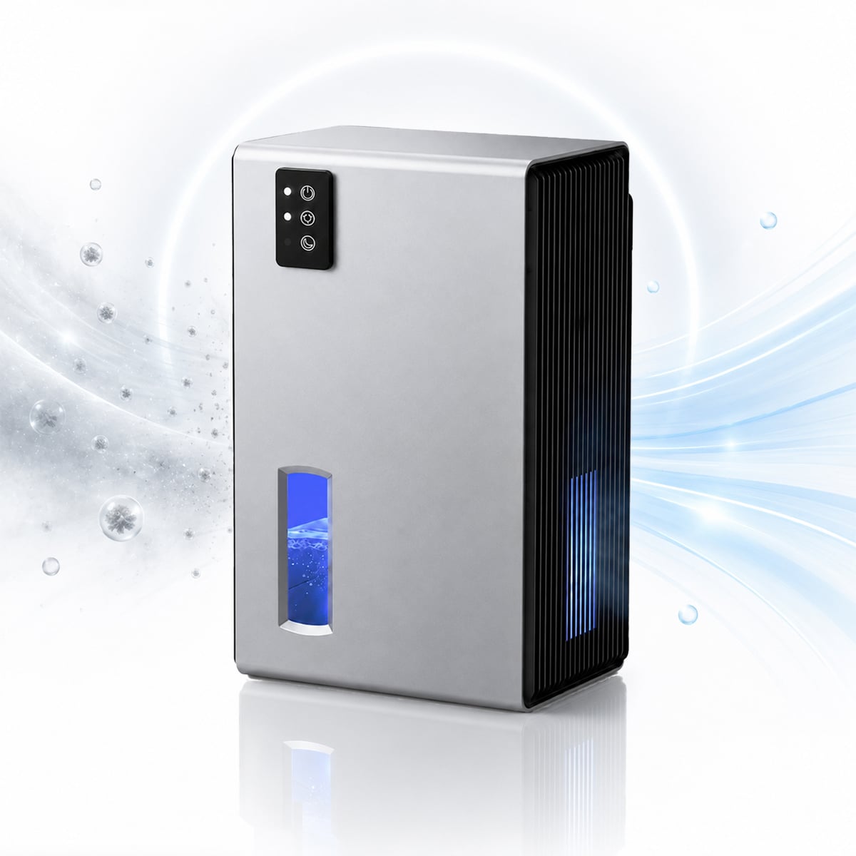 ToLife Dehumidifier 1000 sqft Dehumidifiers for Home with 95oz Large Water Tank Quiet Dehumidifier with 8 Color Ambient Light and Auto Shut Off Dehumidifier for Basement Bedroom Bathroom  Sliver