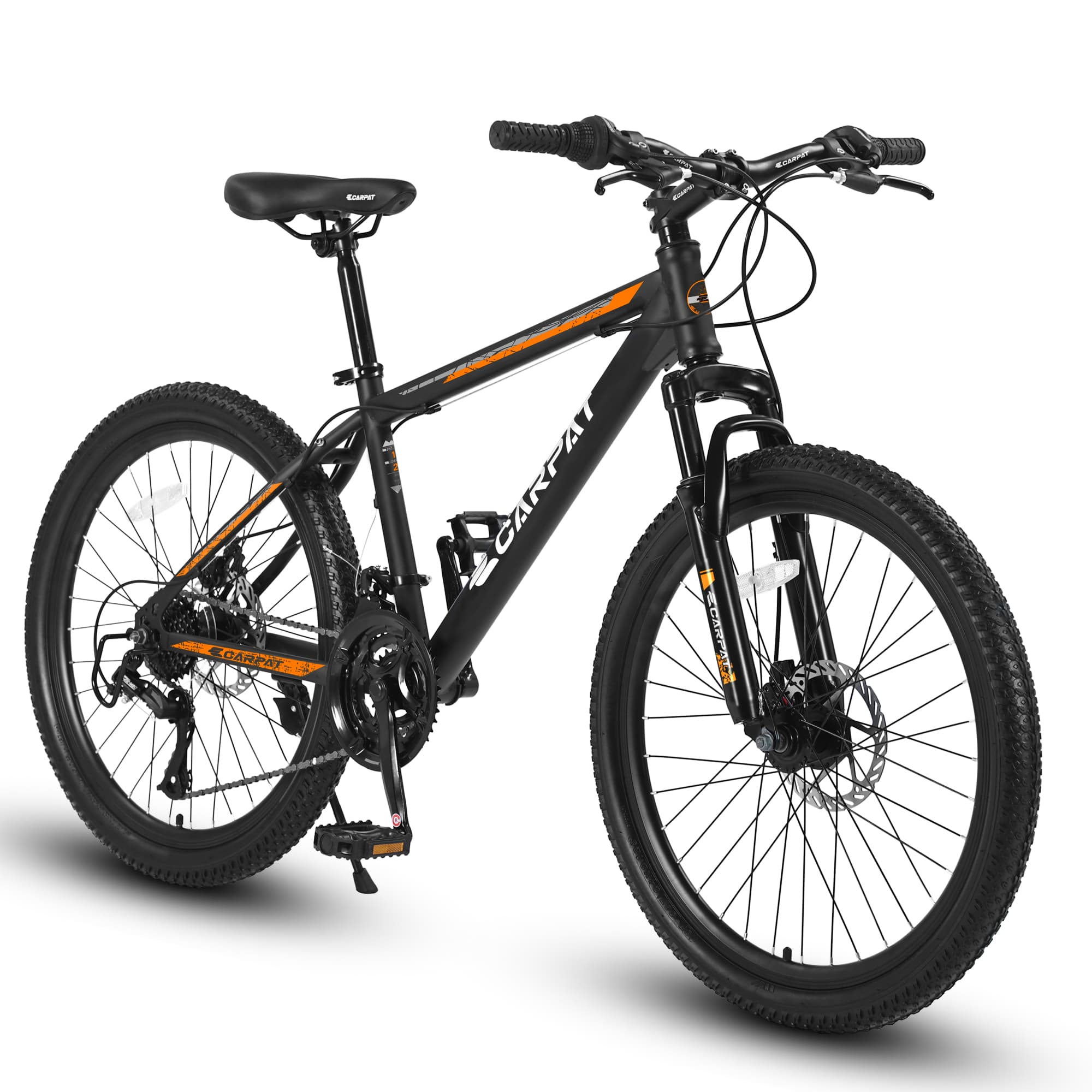 Ama Pear 26 Inch Mountain Bike Shimano 21 Speed Disc Brakes Suspension Frame Orange