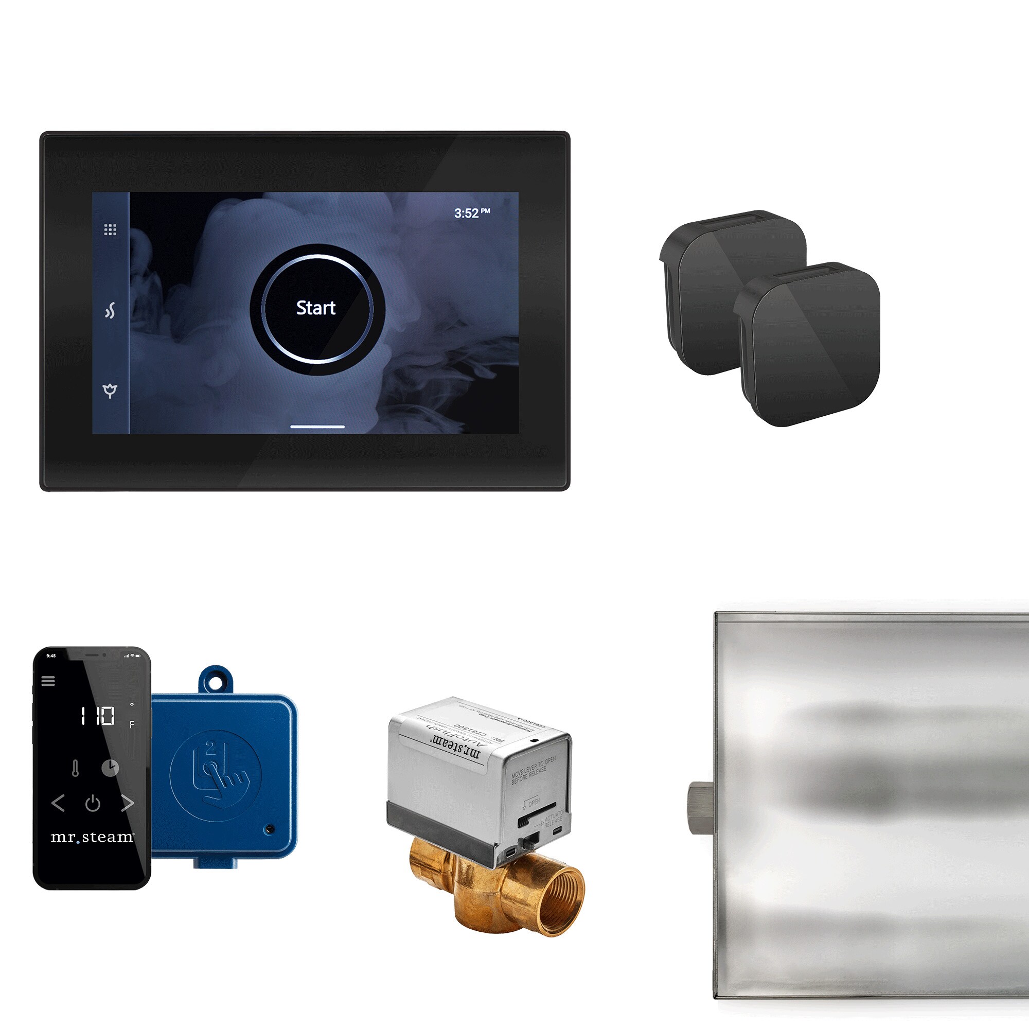 Mr. Steam XBTLRBKXMB 120-Watt Black Matte Black Steam generator control kit