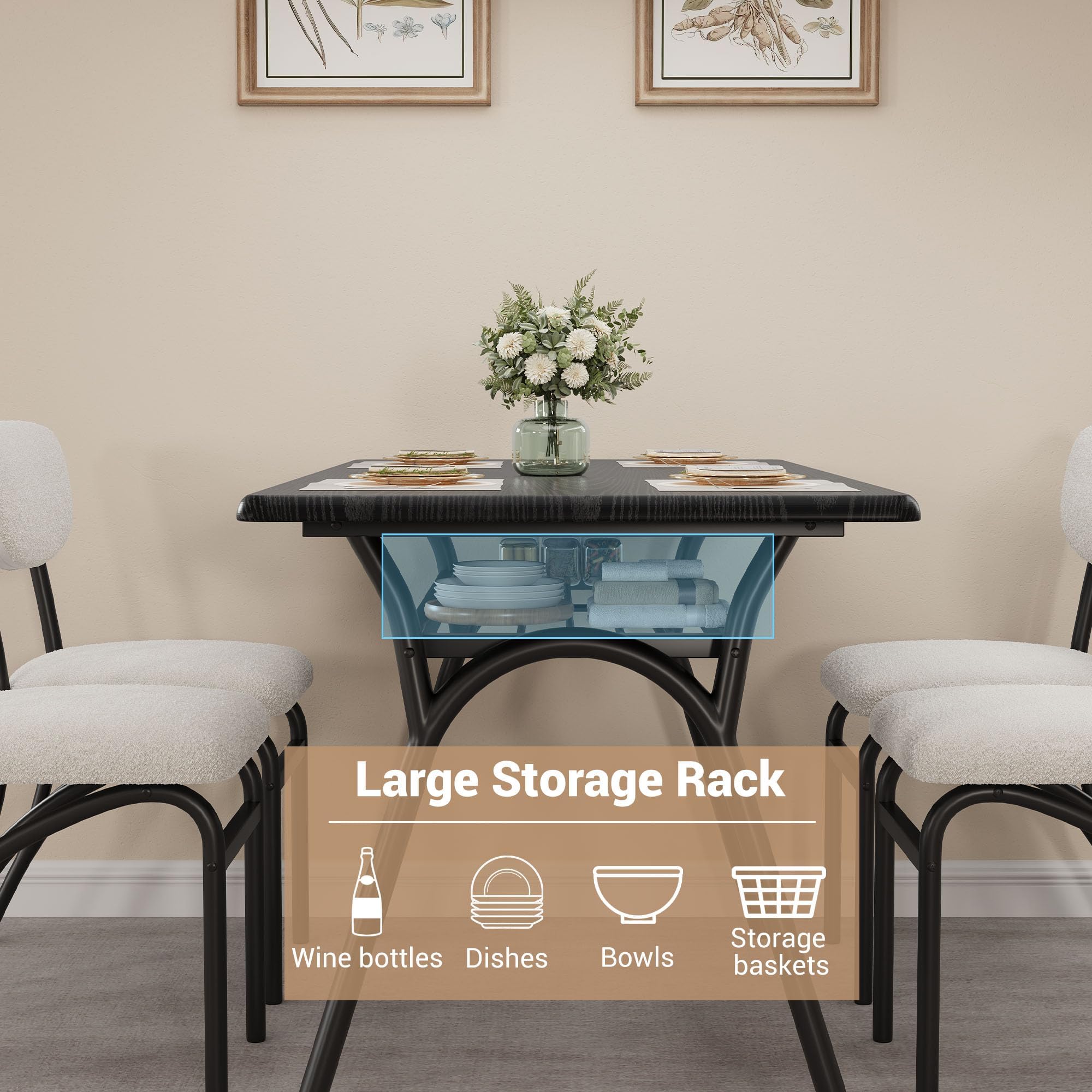 GarveeLife CLJ-4QLHSY-RFMG2MCA Dining-Sets - View #4