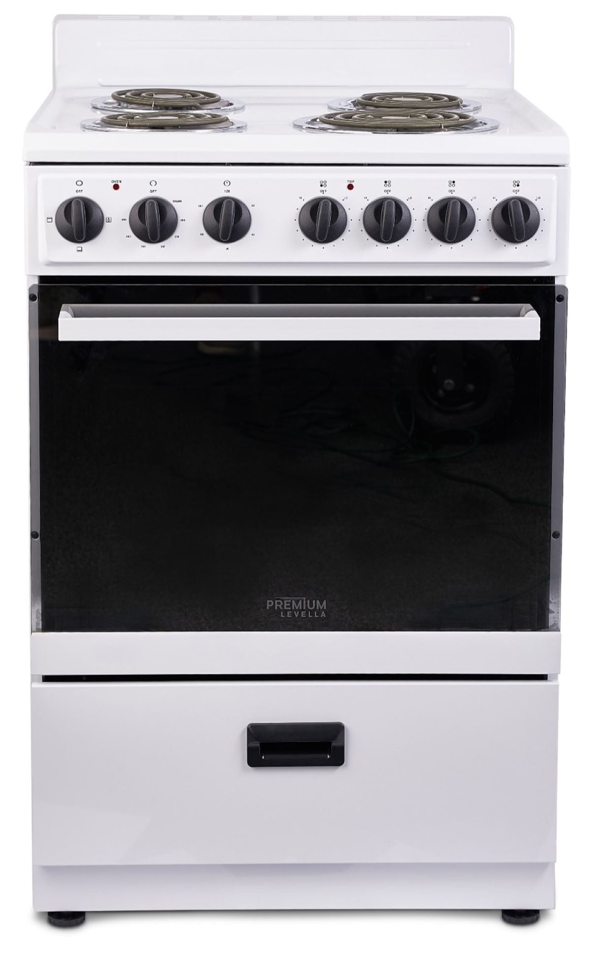 24 in. 2.97 cu. ft. Freestanding Smooth Top Electric Range in White
