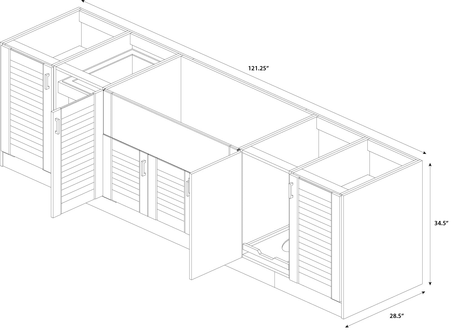 WeatherStrong WSE120WM-TDB Modular-Outdoor-Kitchens - View #3