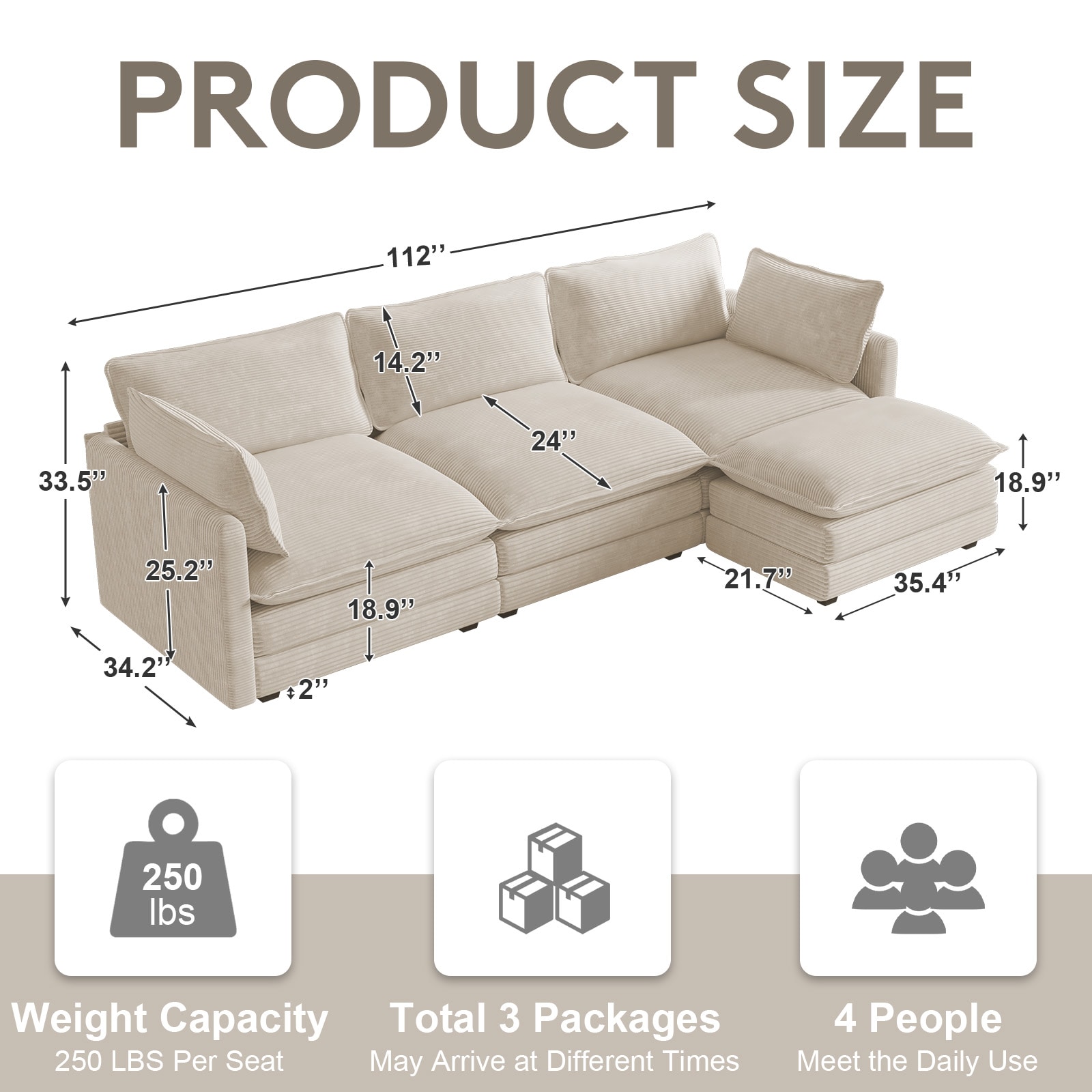 VOUA SAF-MLTER-BE Sofas-Loveseats - View #2