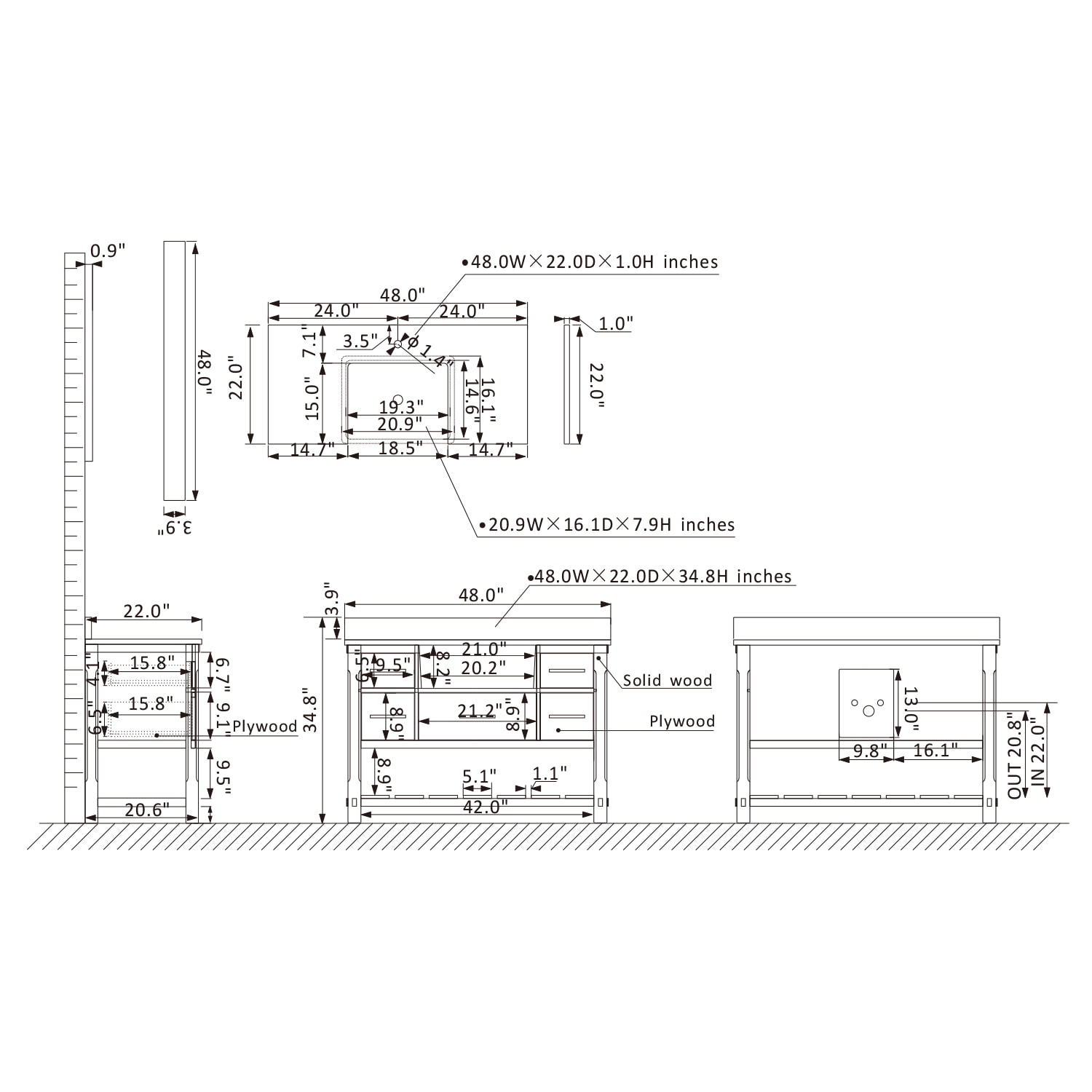 Altair 537048-JB-AW-NM Bath-Vanity-Combo - View #10