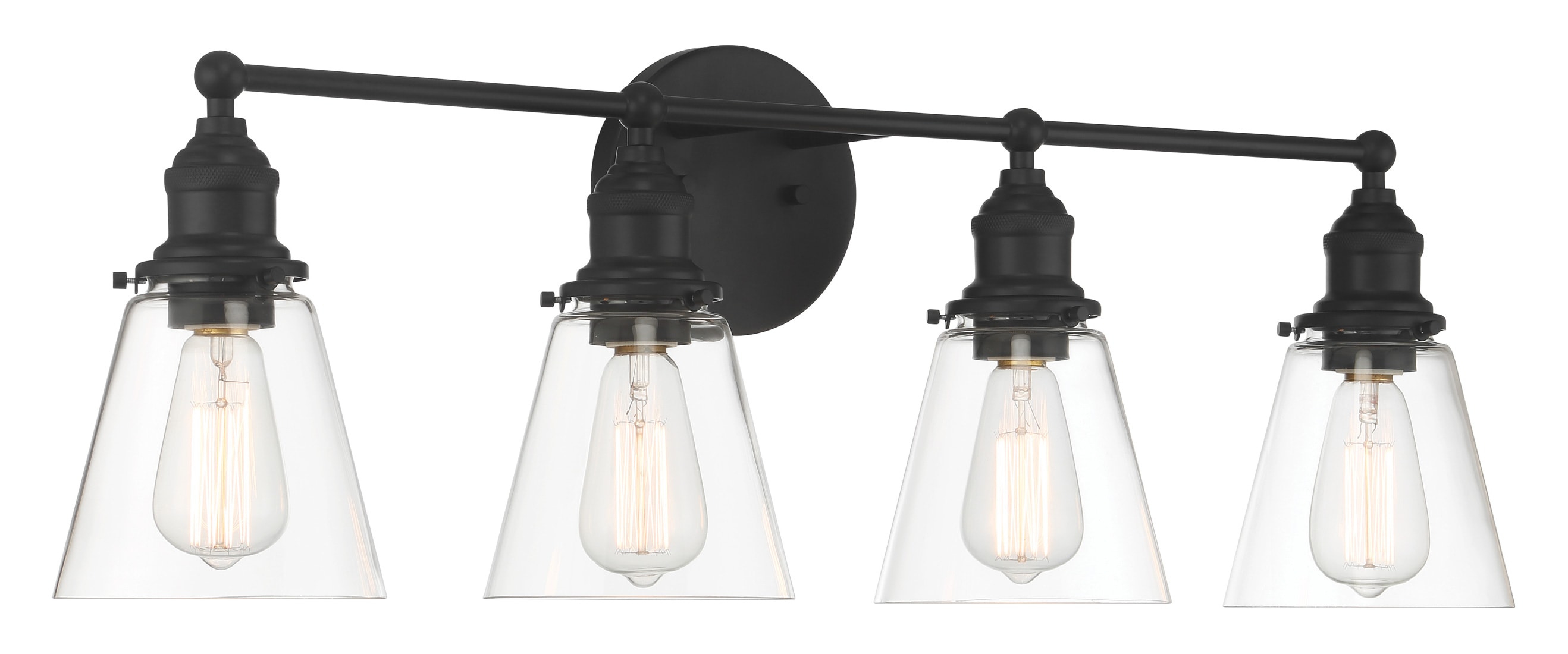 Minka Lavery 5684-66A Barwell 33-in 4 -Light Matte Black Modern/contemporary Vanity light bar