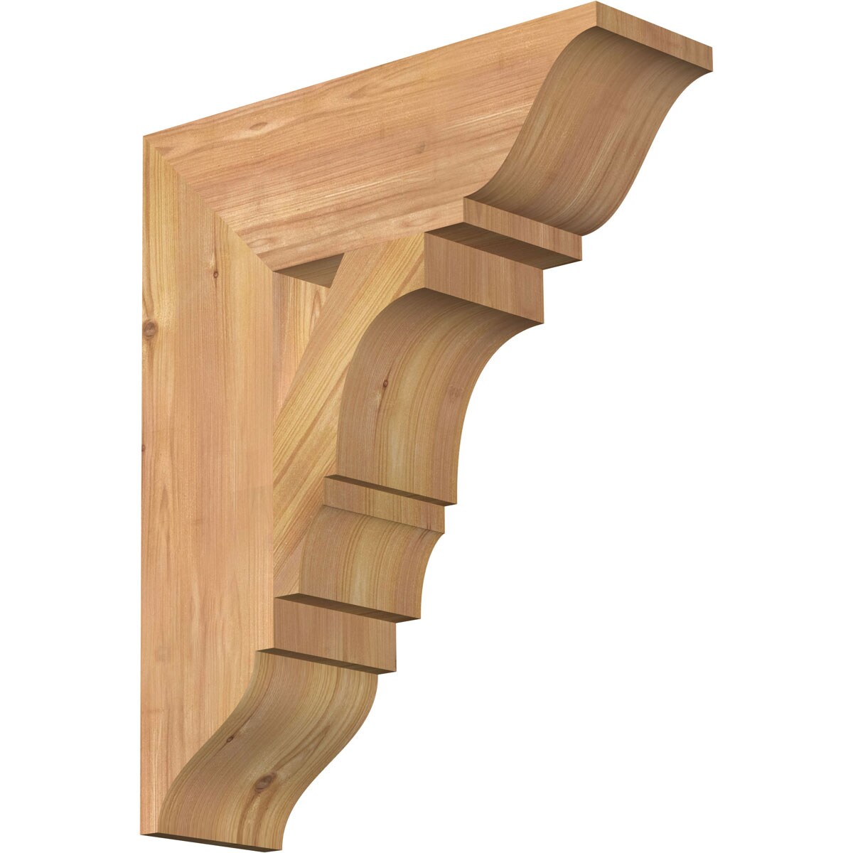 Ekena Millwork BKT06X18X22BOA01SWR Balboa traditional smooth 5-1/2-in x 18-in x 22-in Western red cedar Brown Wood Standard bracket