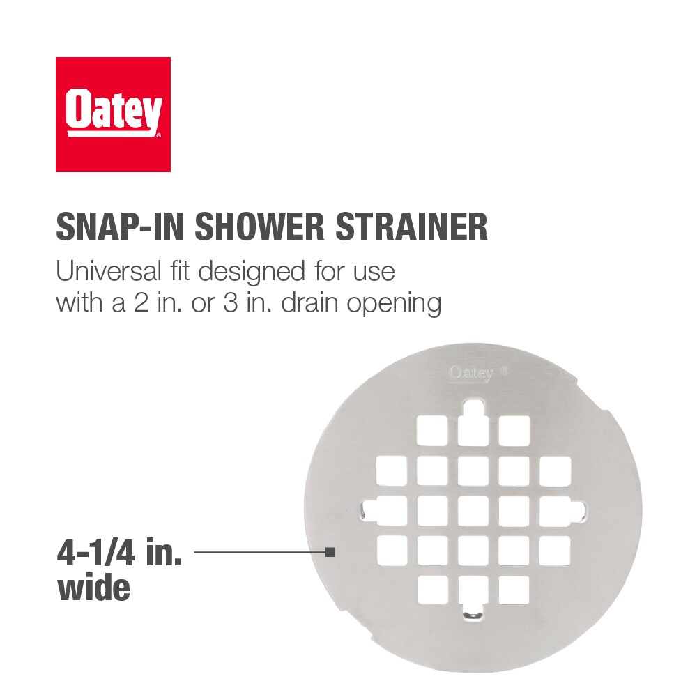 Modern Snap-In Shower Drain Strainer