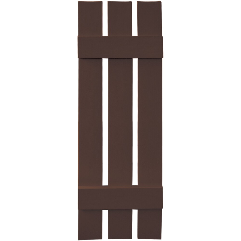 Vantage V5371239009 11.875-in W x 39-in H Chocolate Brown Spaced Exterior Shutters