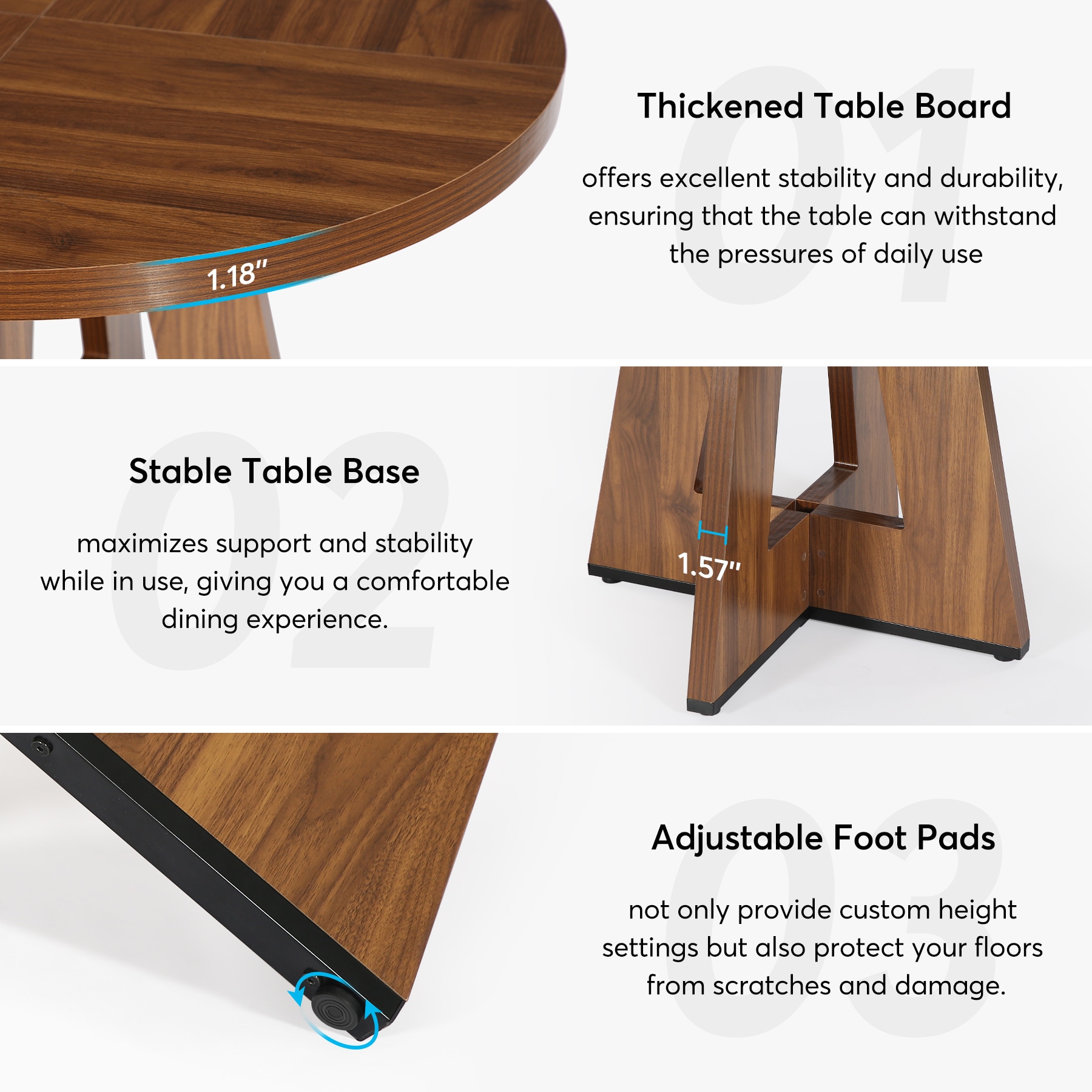 Tribesigns LWFD-XK00740 Dining-Tables - View #5