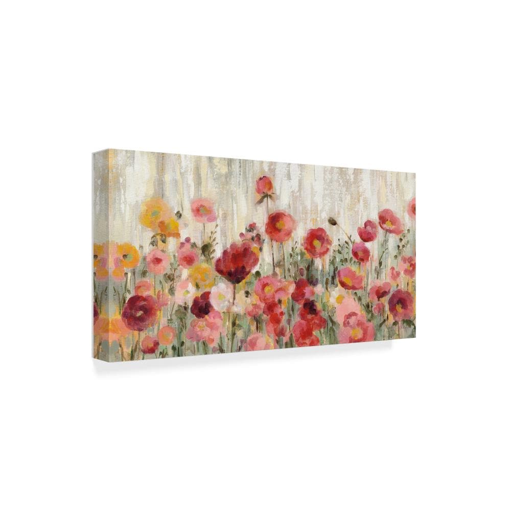 Trademark Fine Art Framed 12-in H x 24-in W Floral Print on Canvas in ...