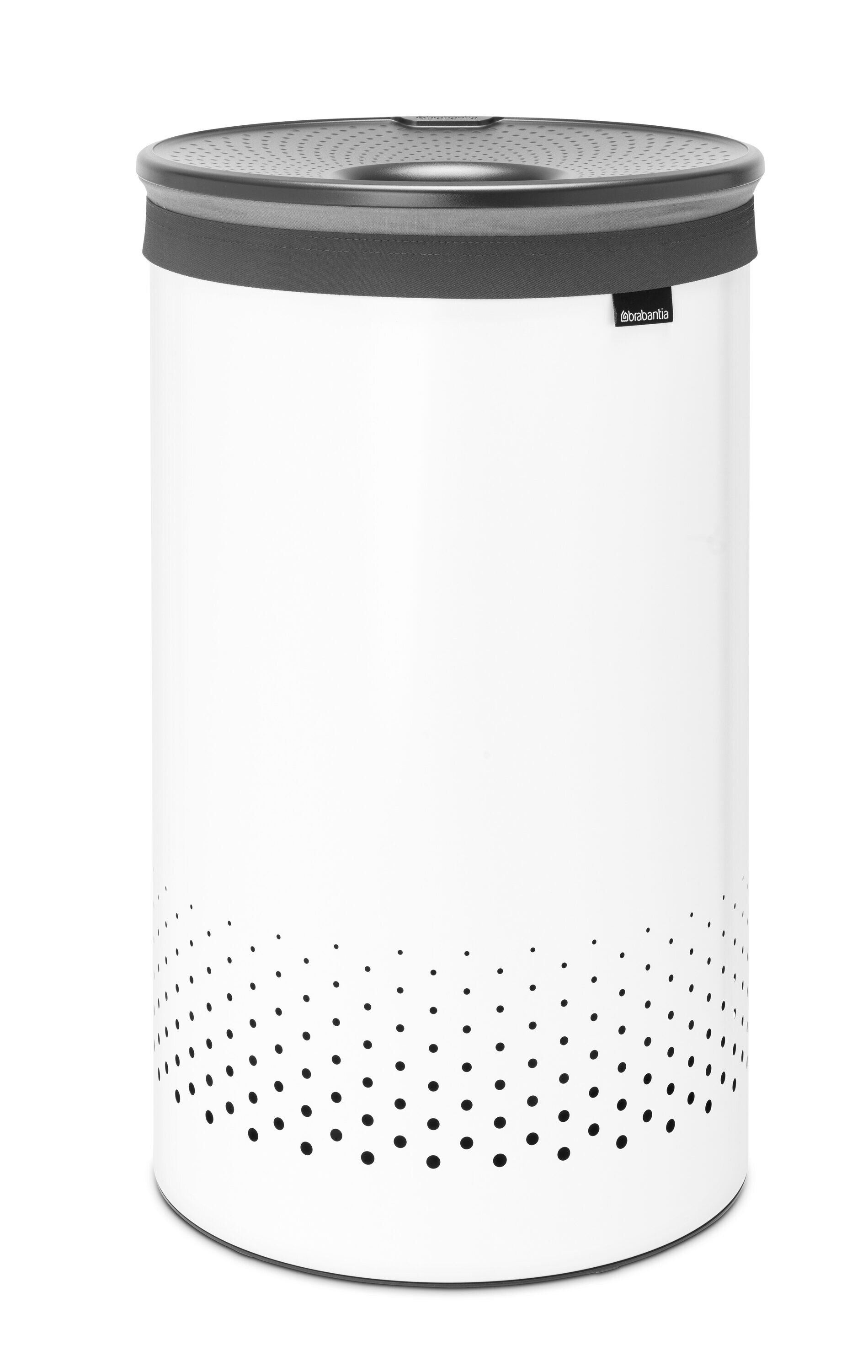 Brabantia 304880 16-Gallon White Steel Laundry Hamper