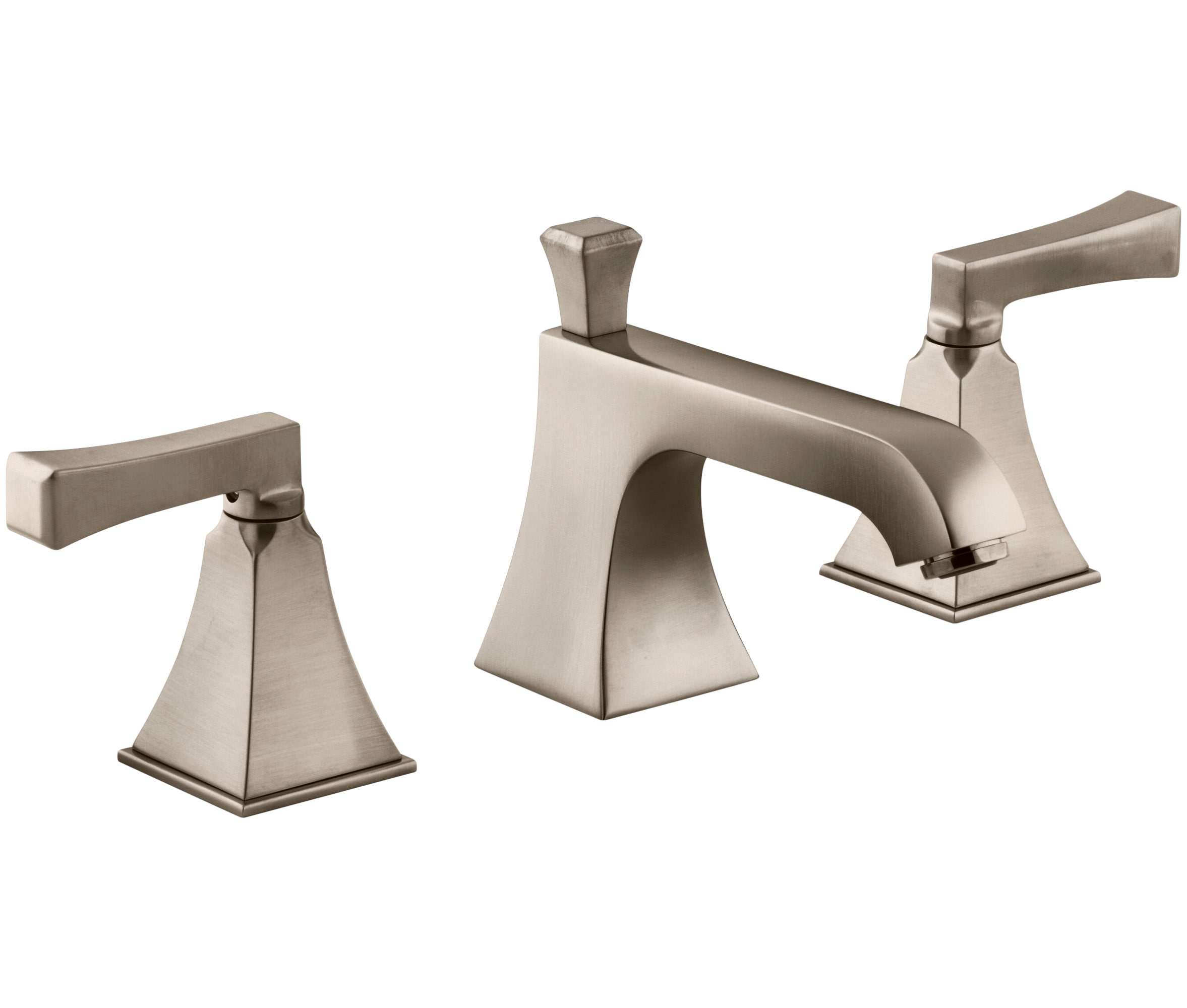 KOHLER 454-4V-BV Memoirs Vibrant Brushed Bronze Widespread 2-handle WaterSense Low-arc Commercial/Residential Handle Bathroom Sink Faucet with Drain