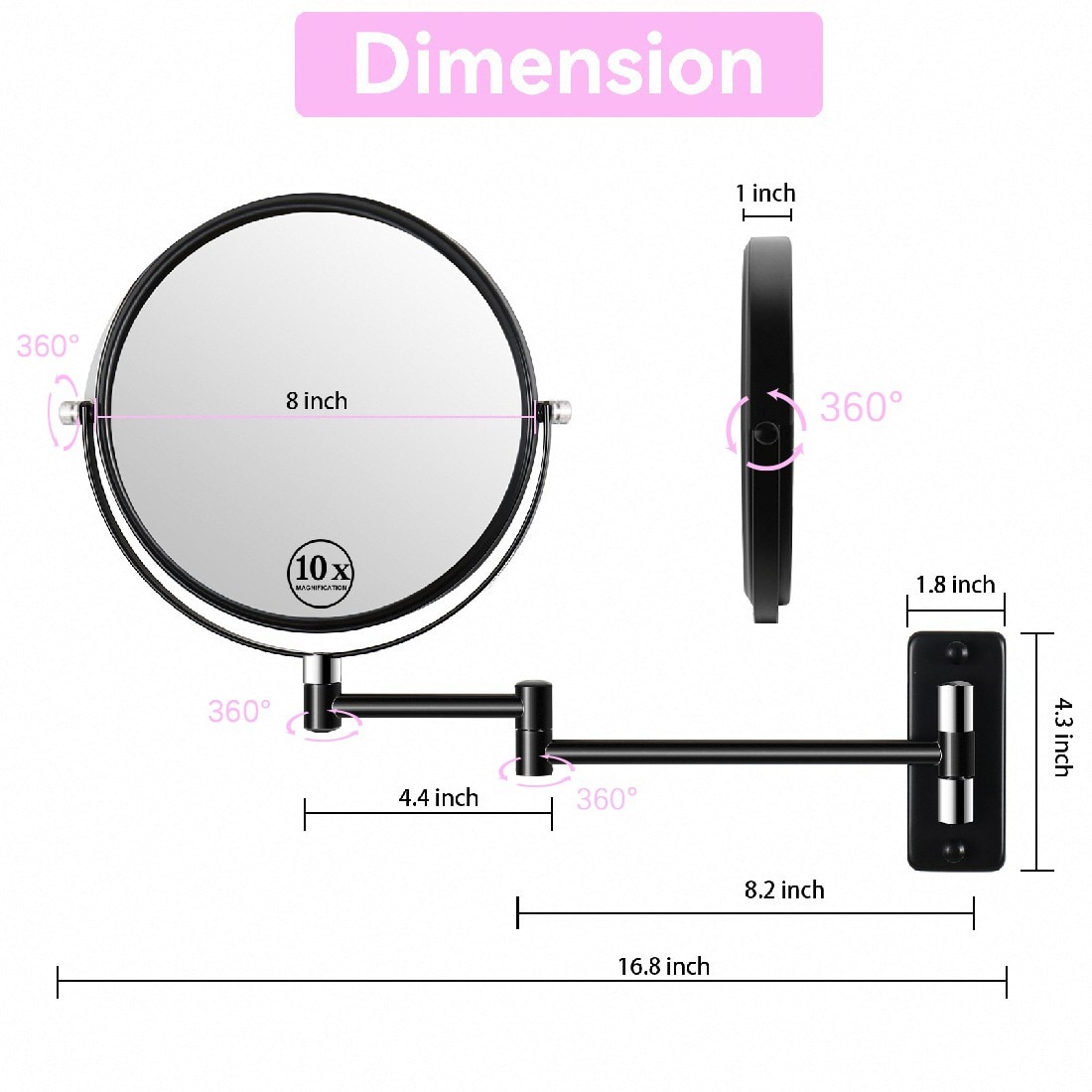 Maocao Hoom BH10990 Makeup-Mirrors - View #4
