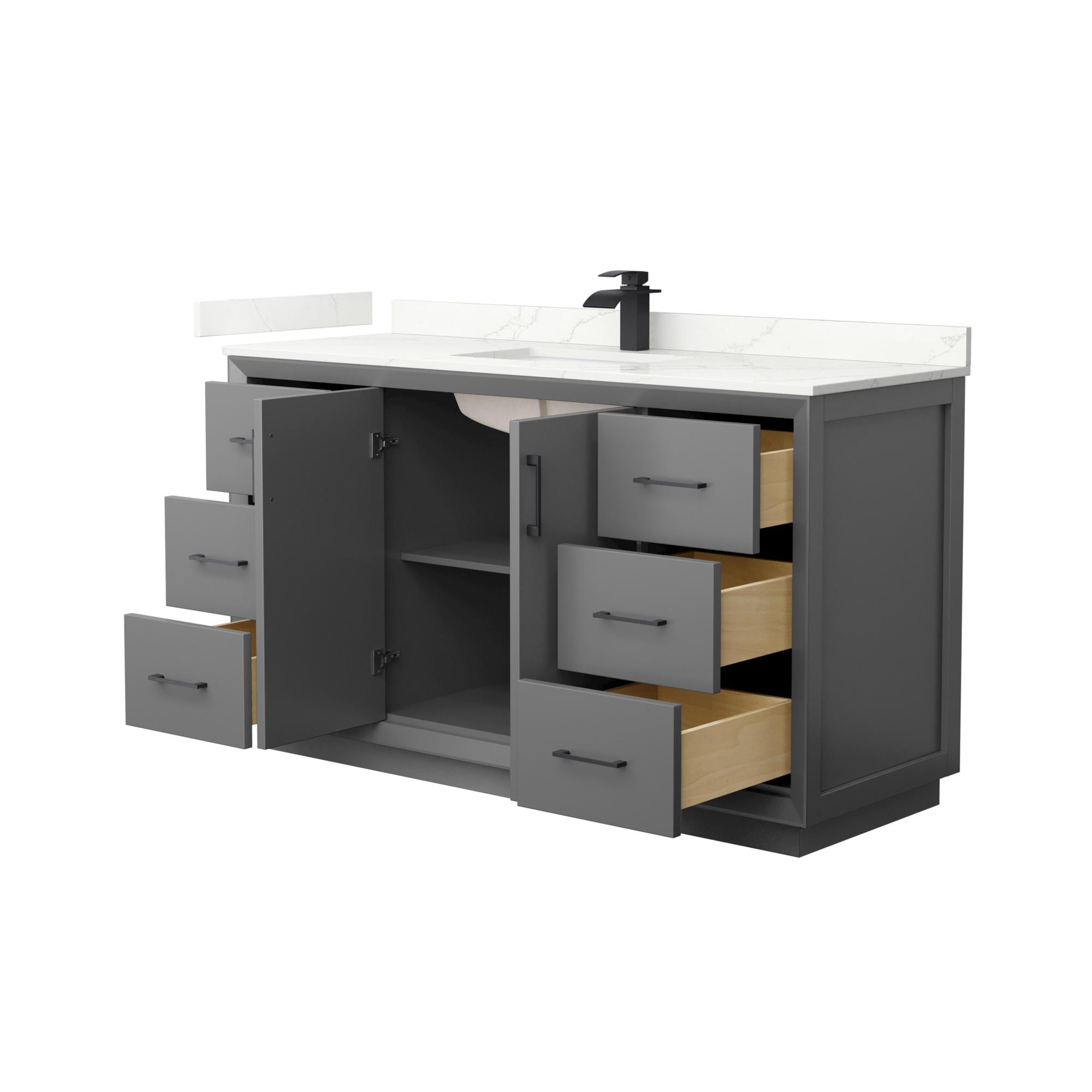 Wyndham Collection WCF414160SGBGTUNSMXX Bath-Vanity-Combo - View #2