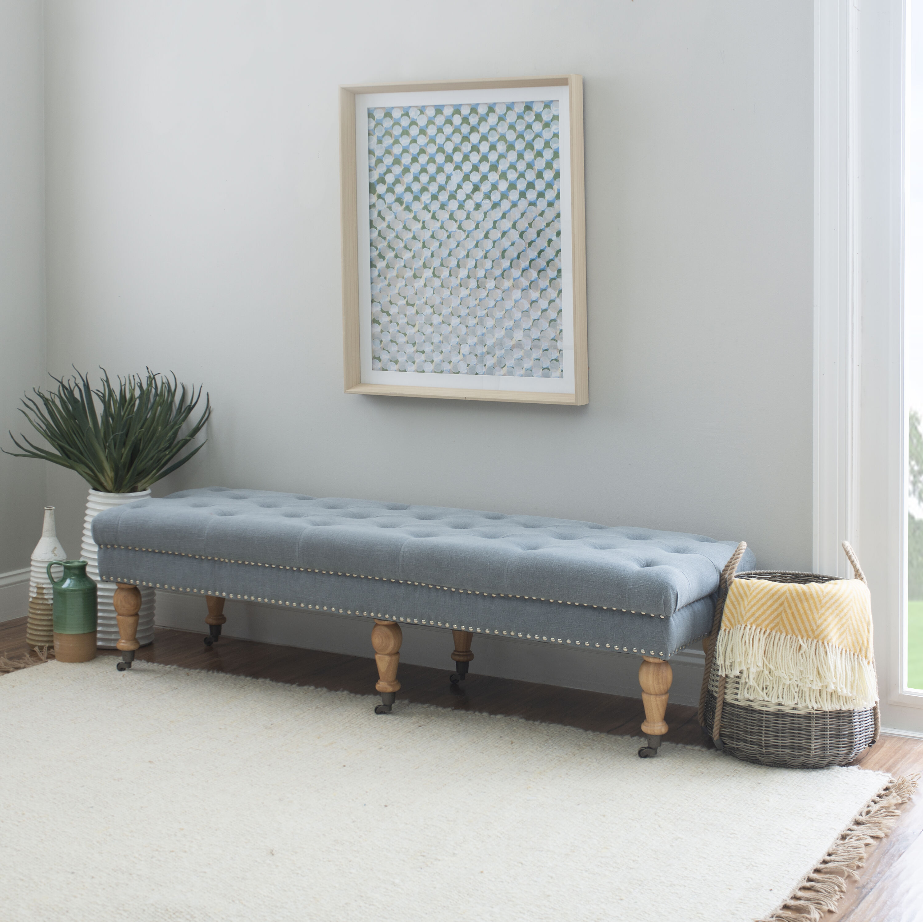 Linon 368254BLU01U bench - View #6