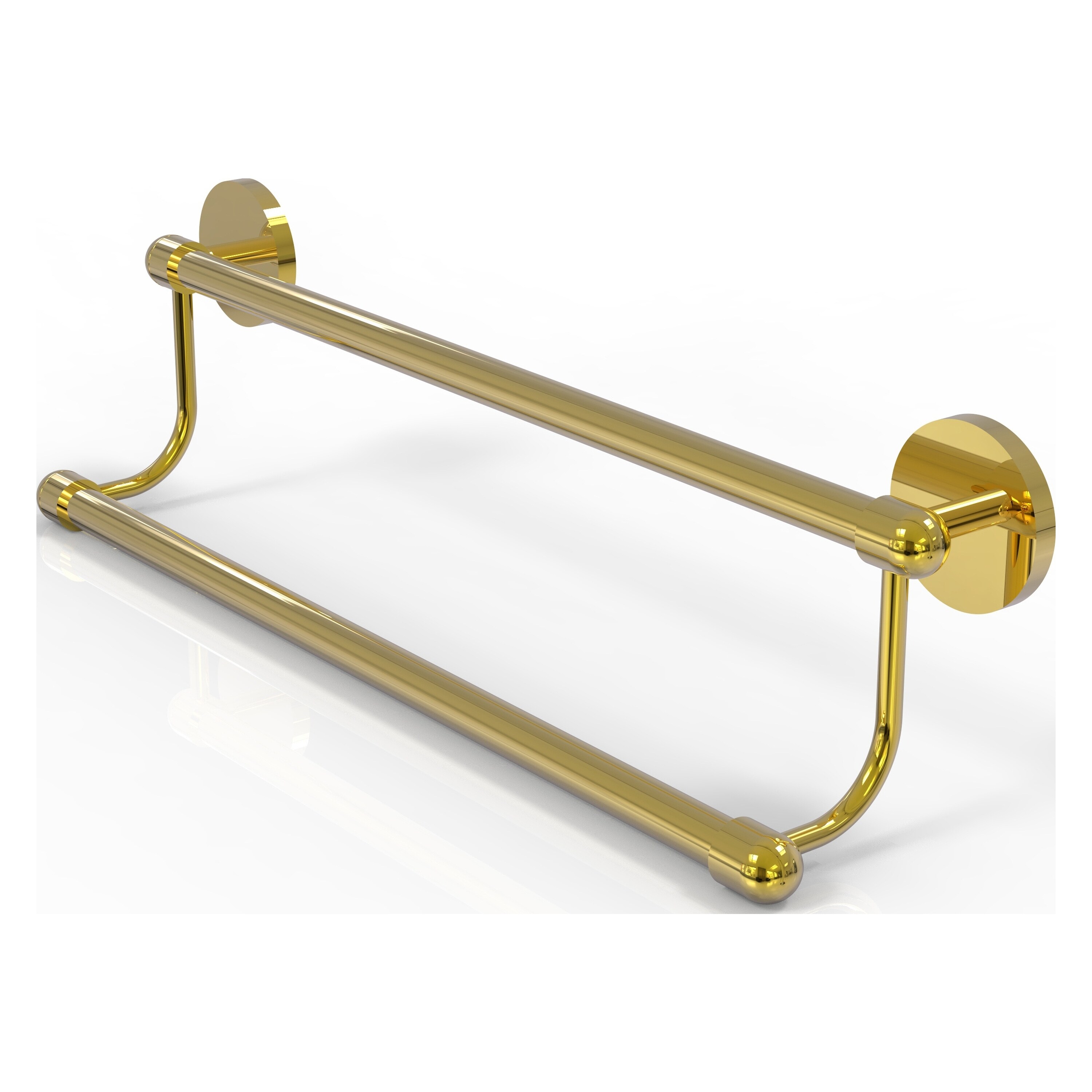Allied Brass TA-72/18-PB Tango 18-in double Polished Brass Wall mount Double Towel Bar