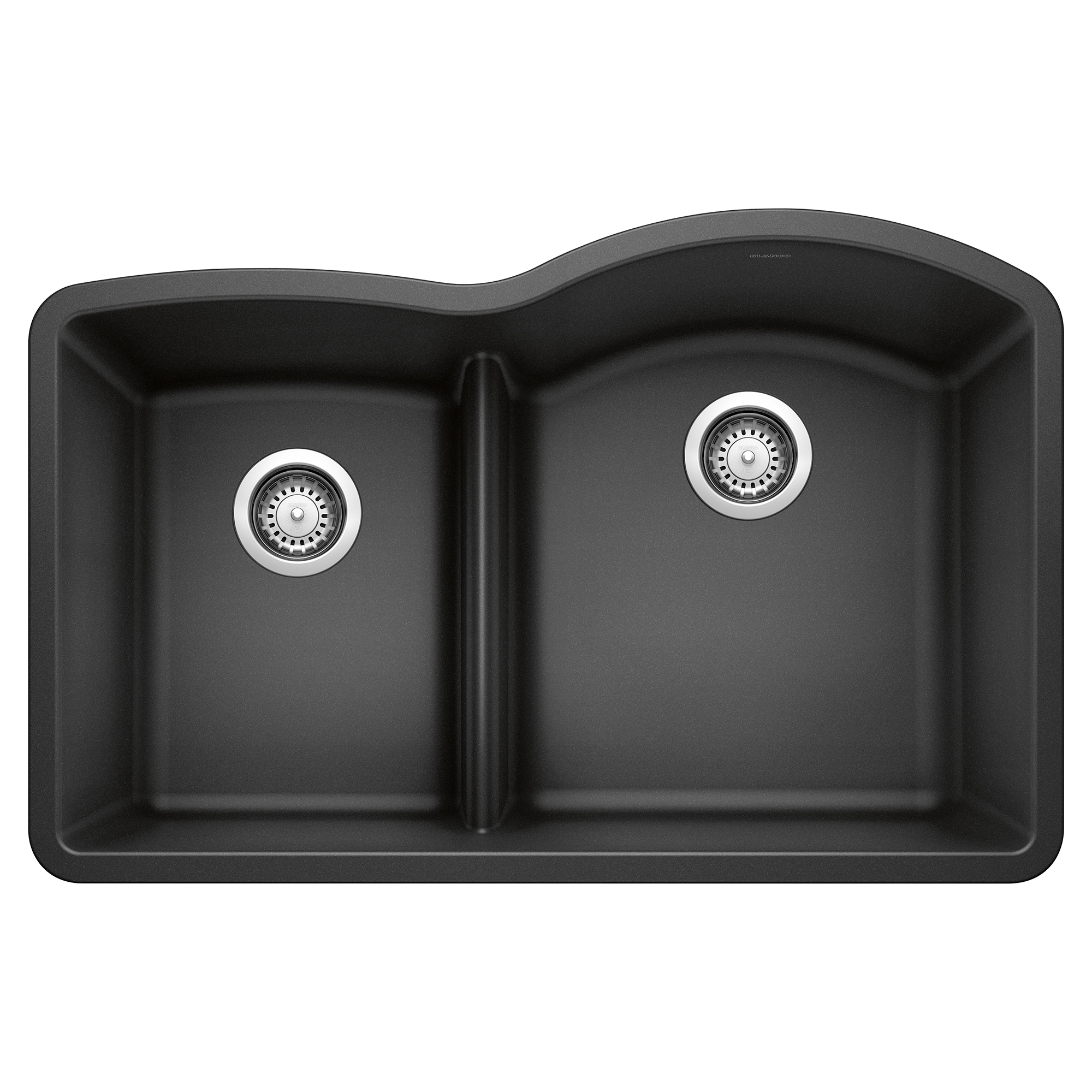BLANCO 441598 Diamond Silgranit Undermount 32-in x 21-in Granite Double offset bowl Kitchen Sink