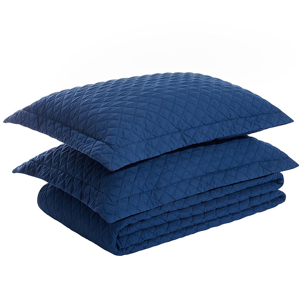 NexHome 90042 3 -Piece Dark blue King Quilt Set