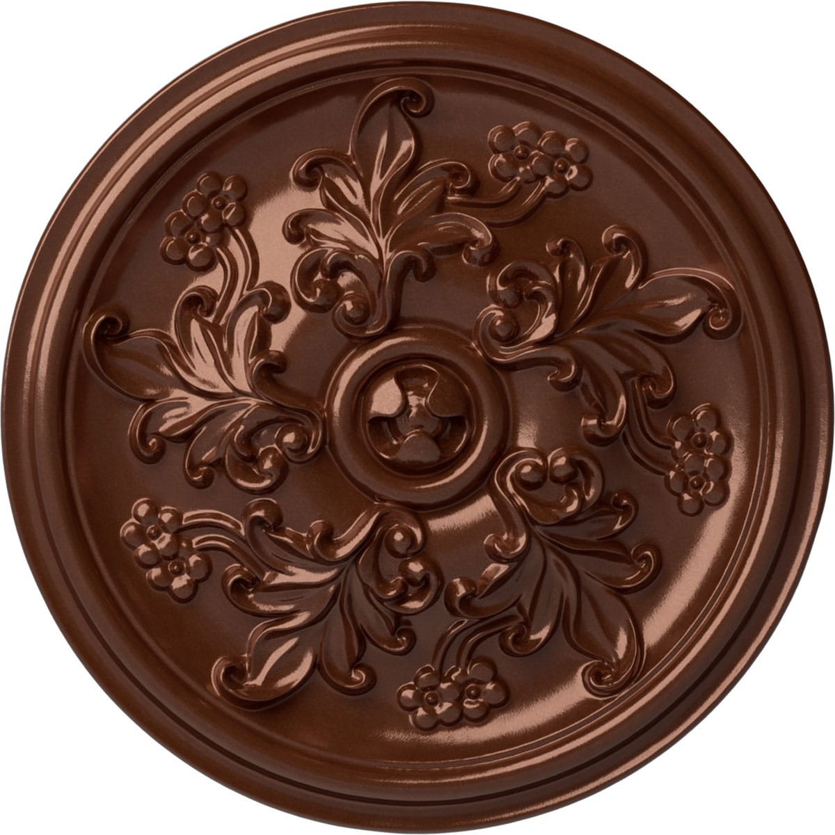 Ekena Millwork CM14KTCPS Katheryn 14.5-in W x 14.5-in L Painted Copper Penny Polyurethane Whole Ceiling Medallion