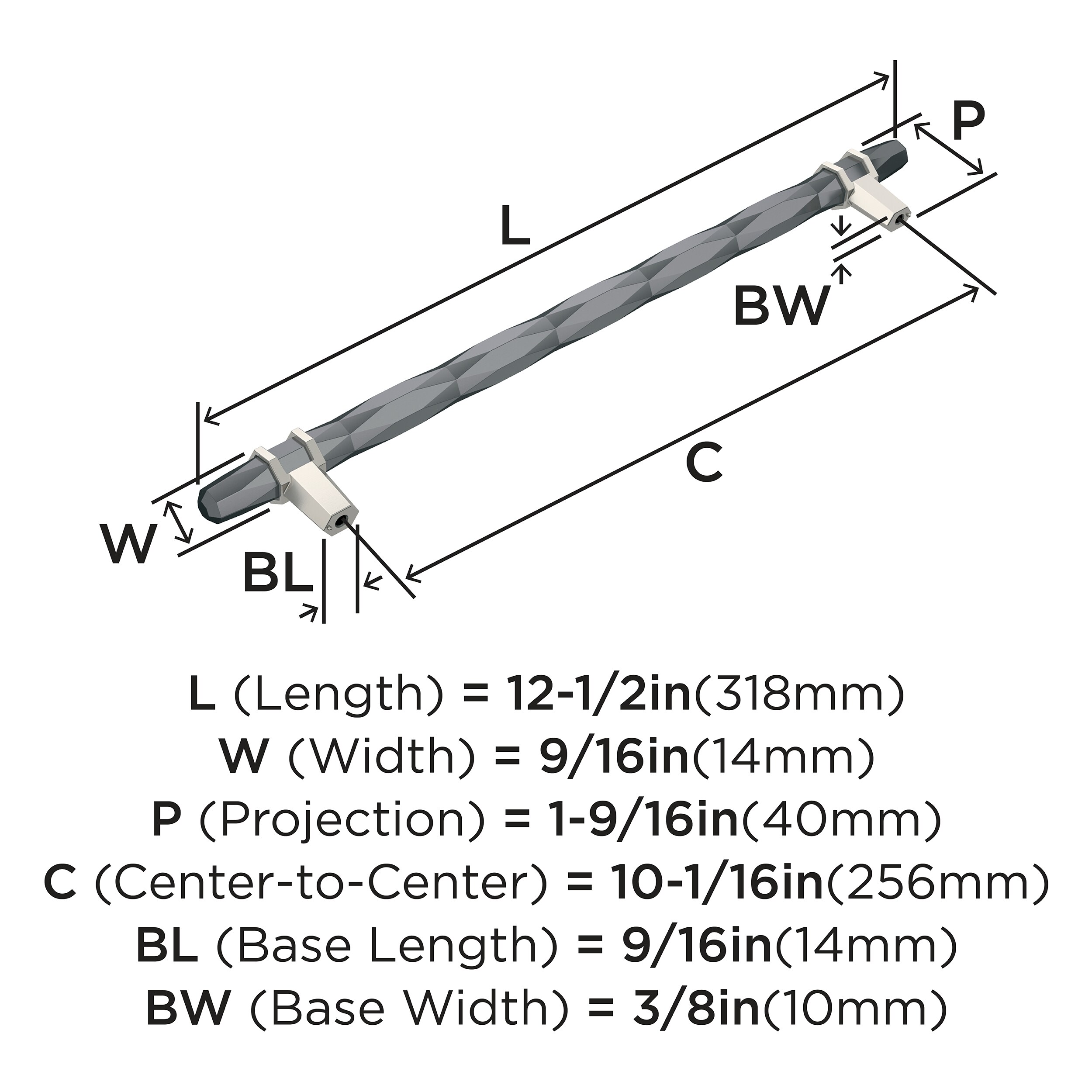 Amerock BP36664BCRG10 Cabinet-Pulls - View #4