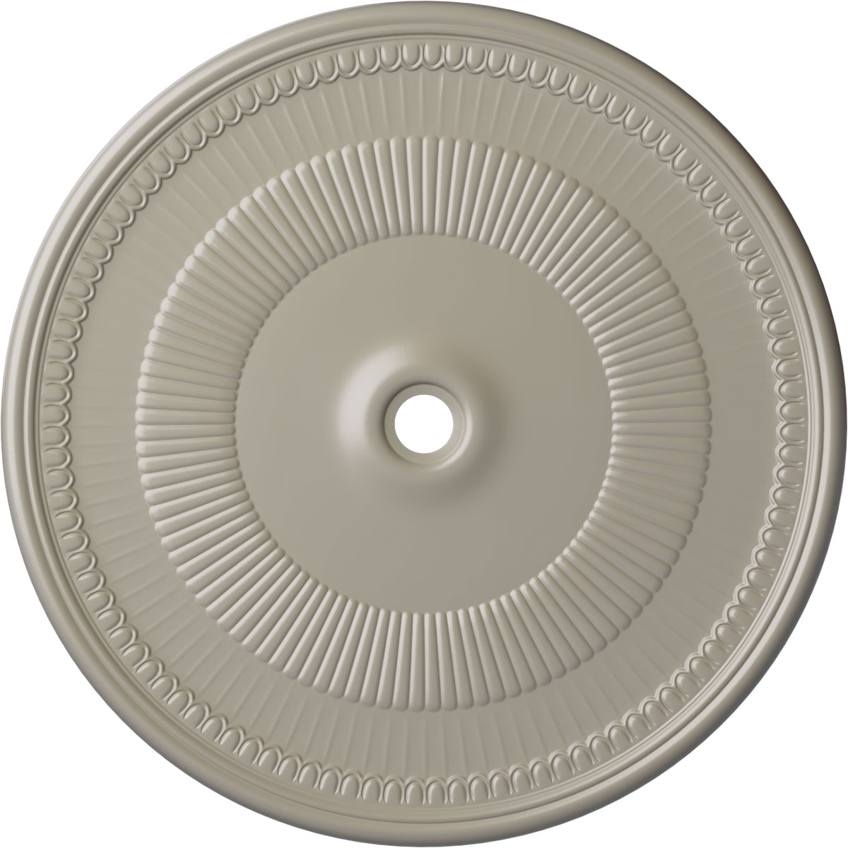 Ekena Millwork CM51NEPWS Nevio 51.125-in W x 51.125-in L Painted Pearl White Polyurethane Whole Ceiling Medallion