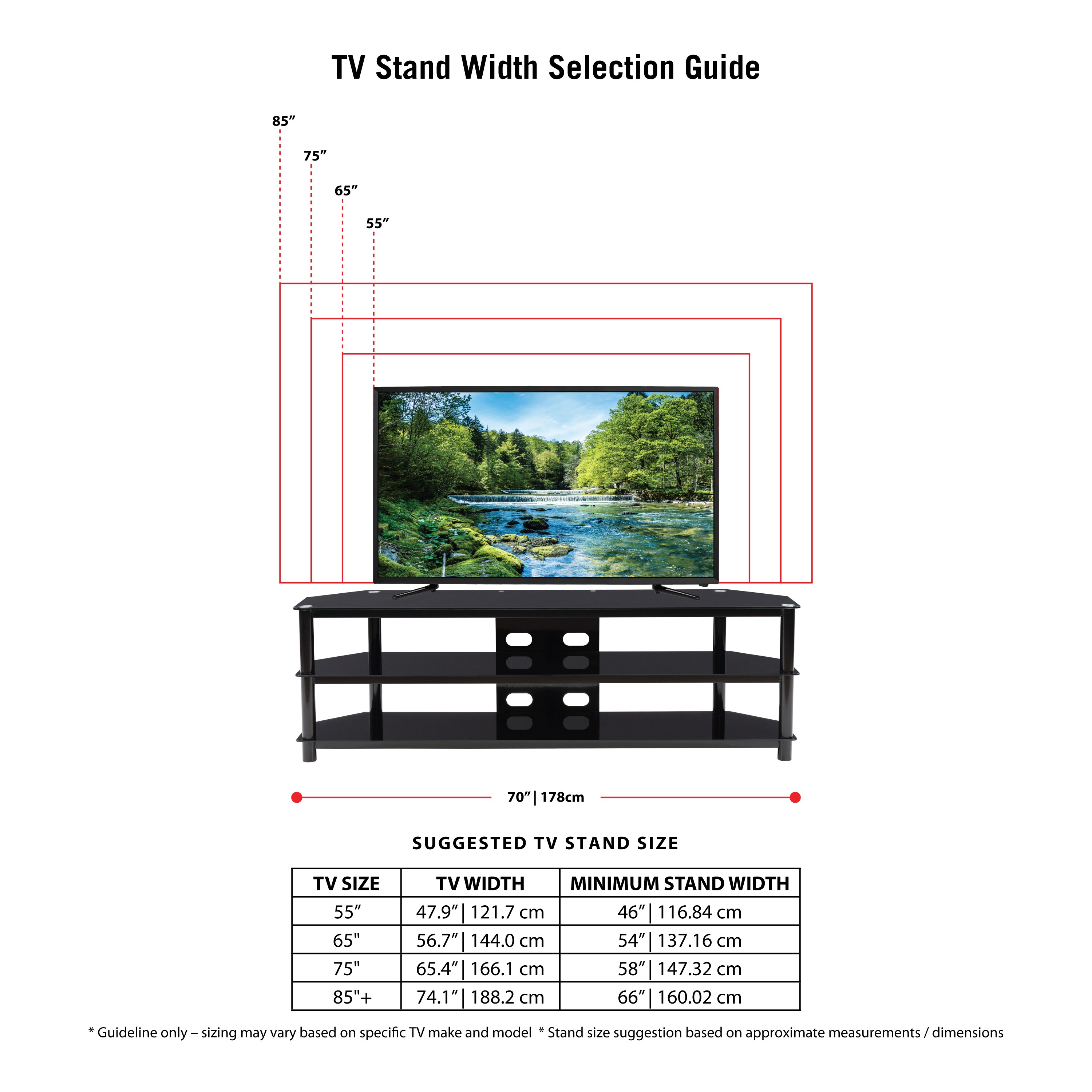 CorLiving Travers Modern/Contemporary Black Tv Stand (Accommodates TVs ...